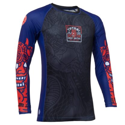T-Shirt de Compression Eco Tatami Fightwear Serpent Organic - Noir/Bleu