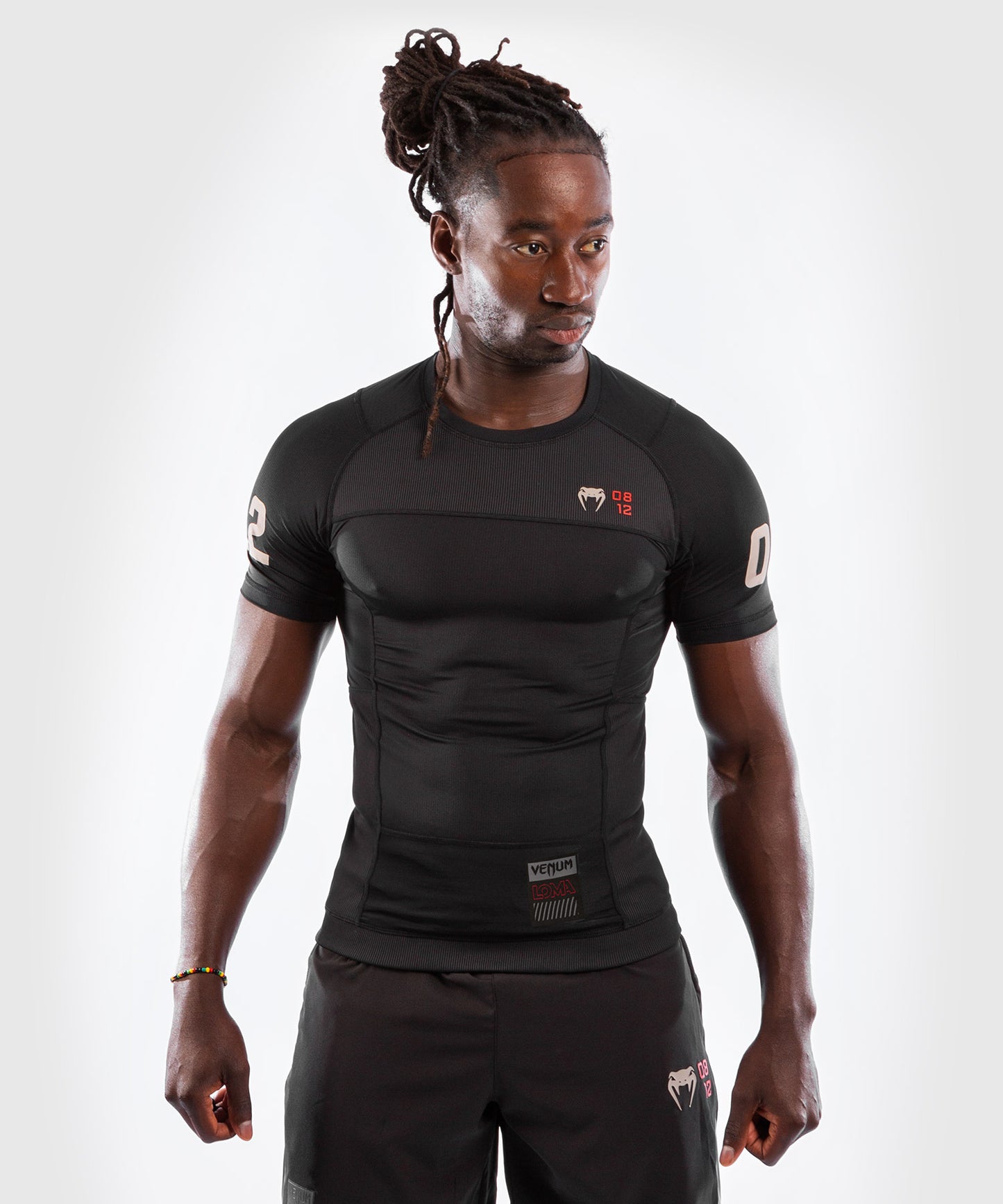 Venum Loma 08-12 Short Sleeve Rashguard - Black