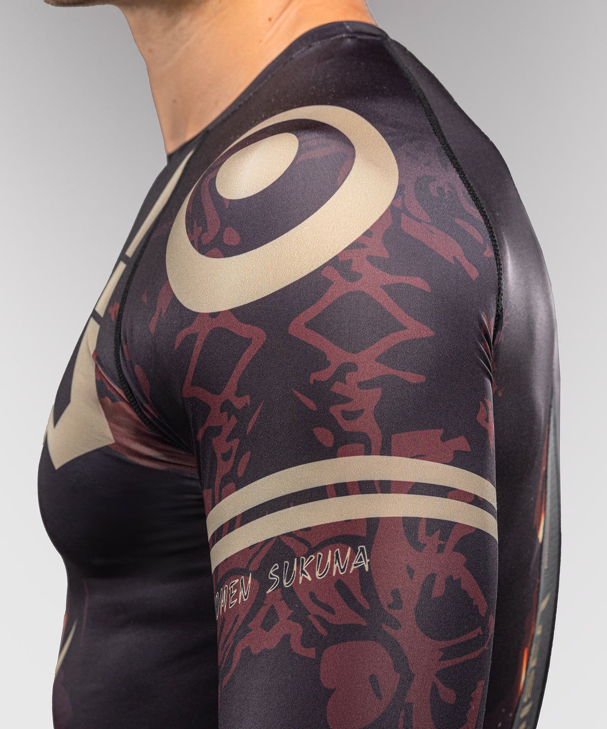 Jujutsu Kaisen x Venum Sukuna Rashguard Manga Larga – Negro/Arena
