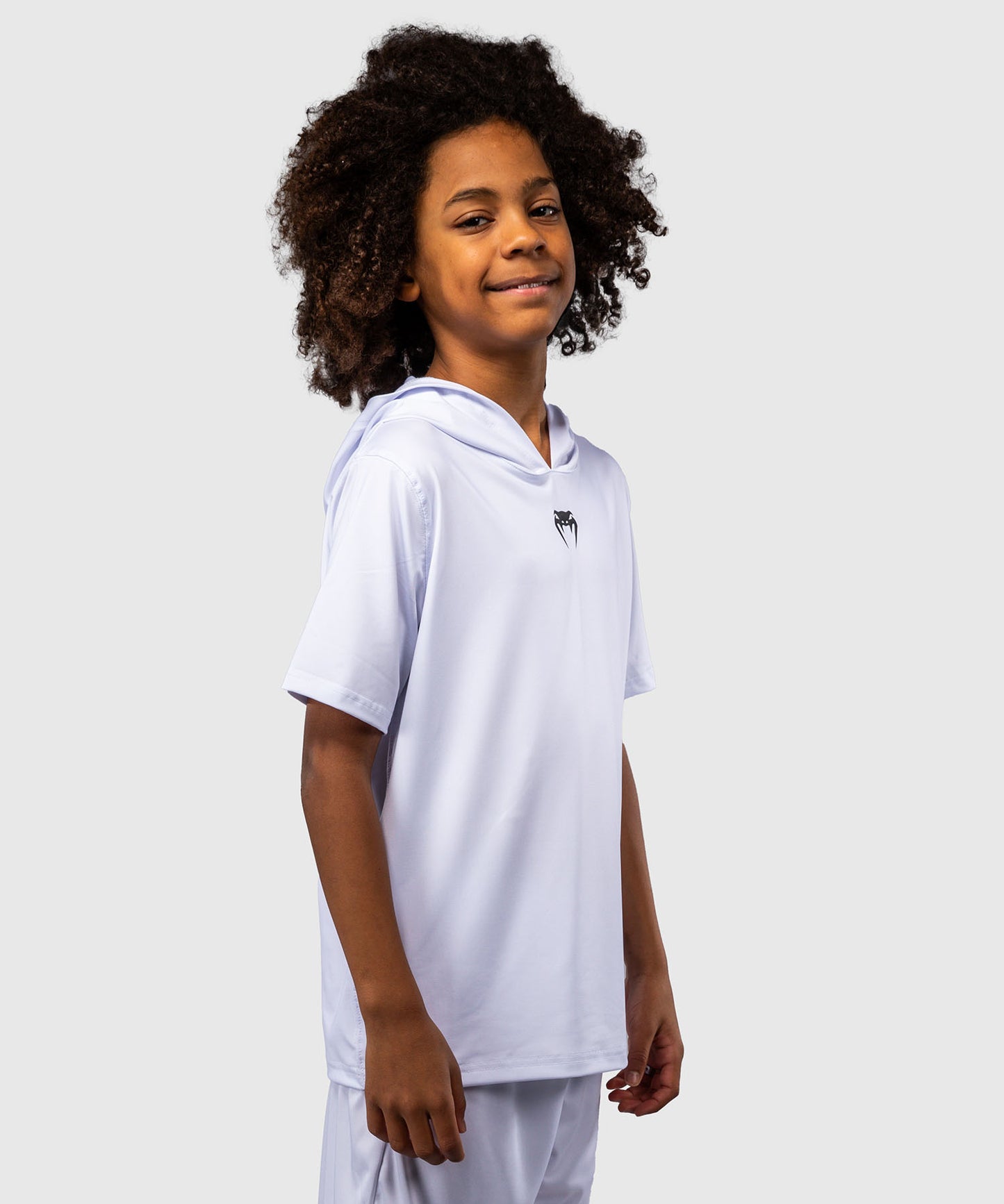 Sweat à capuche à manches courtes Dry Tech pour Enfants Venum Elite - Blanc