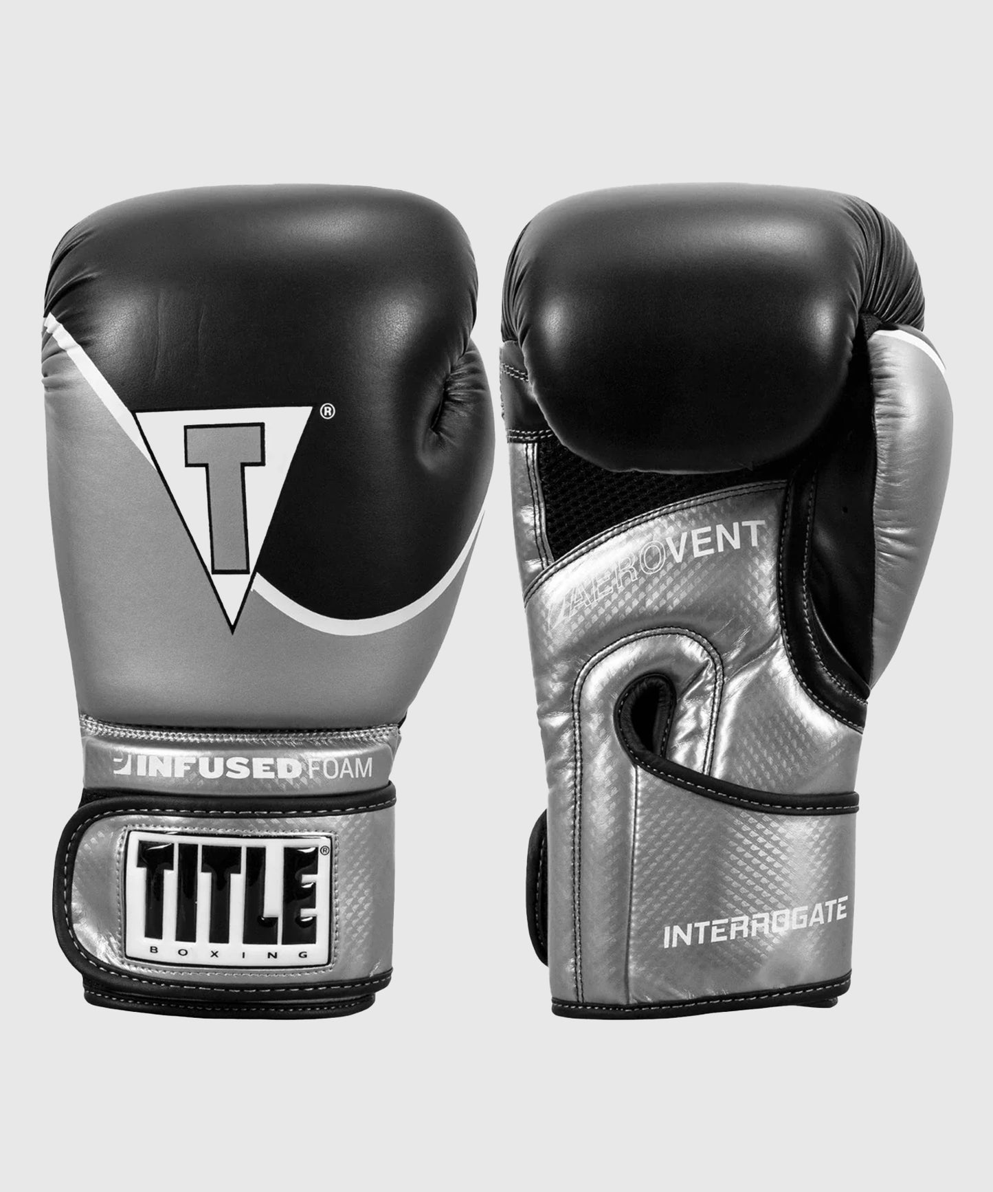 Title Boxing Infused Foam Interrogate 2.0 Boxing Gloves – Silver/Black