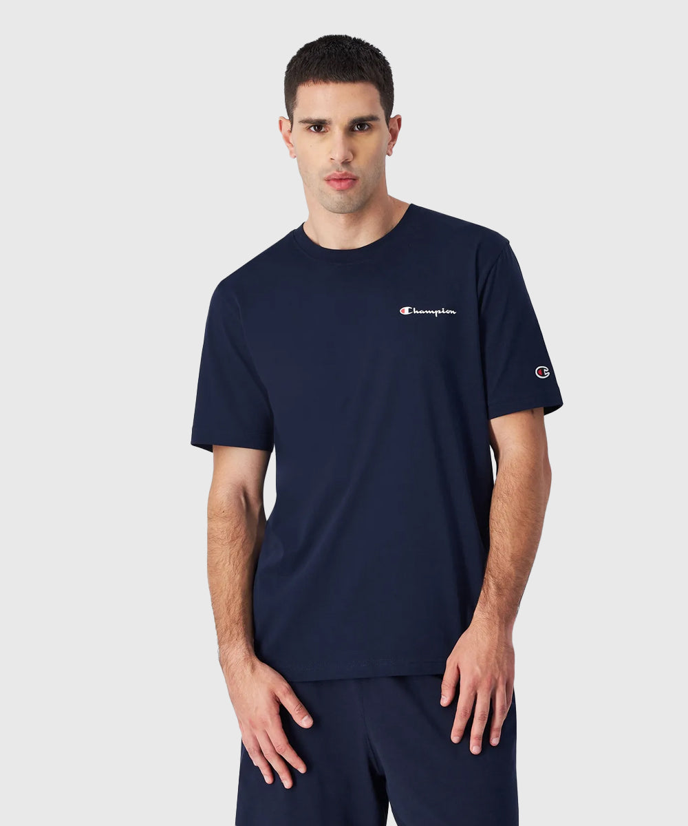 T-Shirt Champion En Jersey De Coton Avec Petit Logo - Bleu Marine
