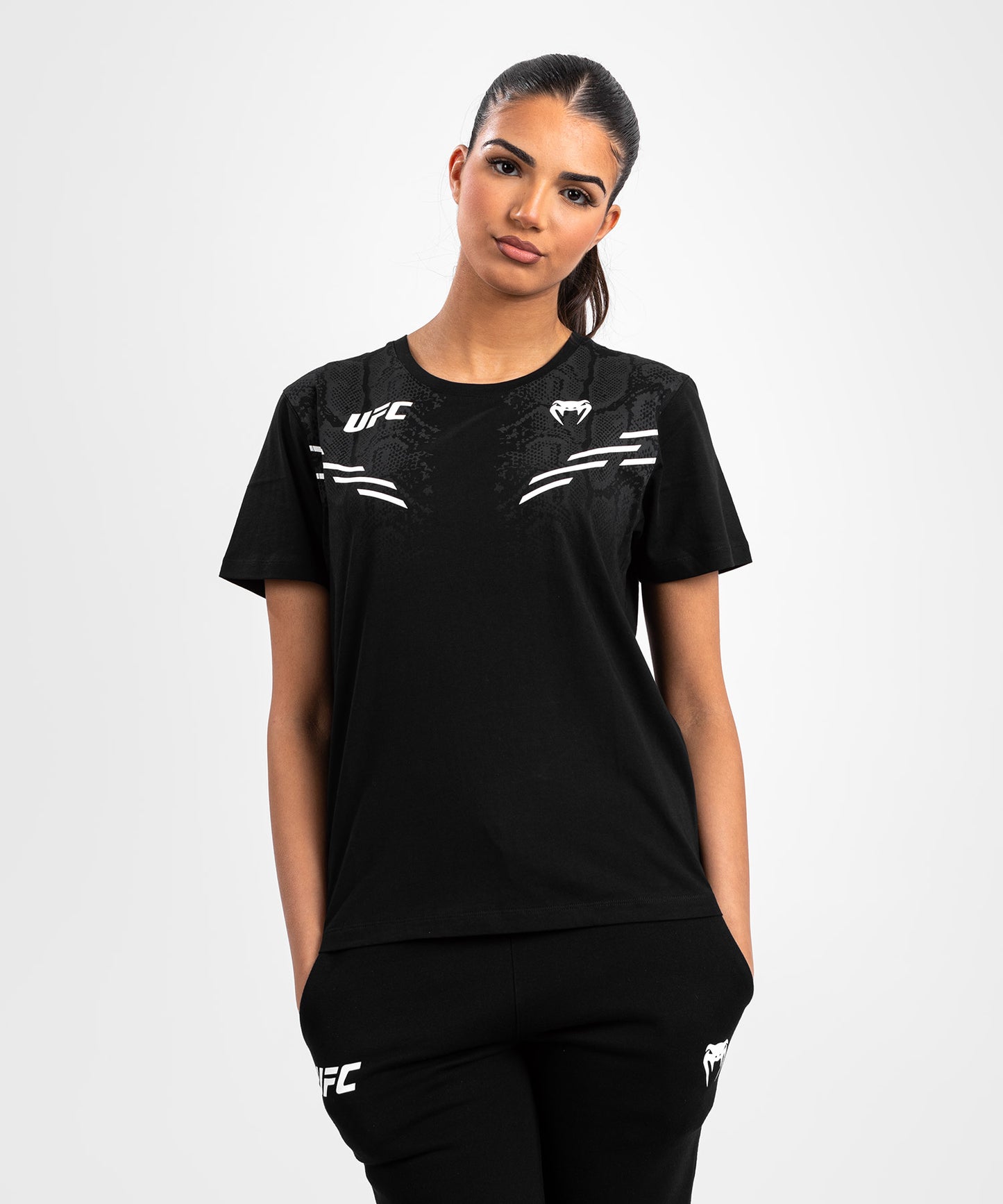 T-shirt à manches courtes pour Femmes UFC Adrenaline by Venum Replica - Noir