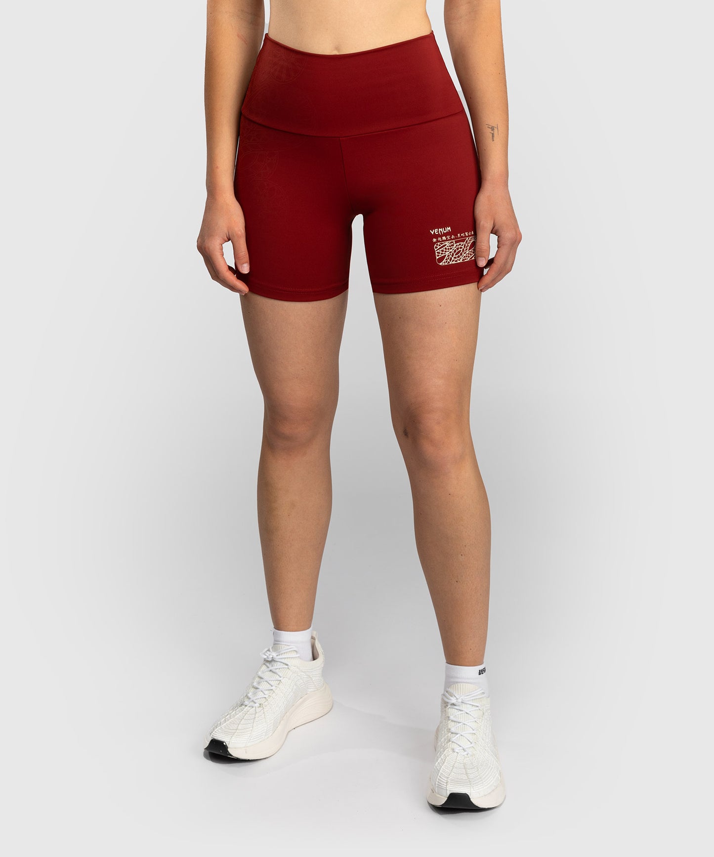 Short de Compression pour Femmes Venum Serpenti – Bordeaux/Ivoire