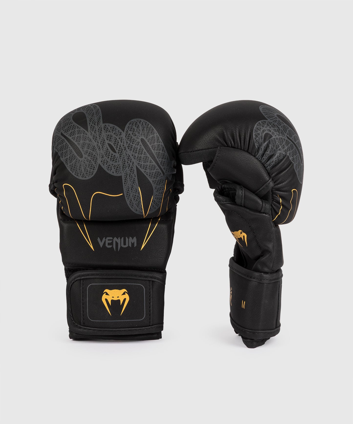 Gants de Sparring Venum Serpenti – Noir/Argent/Or