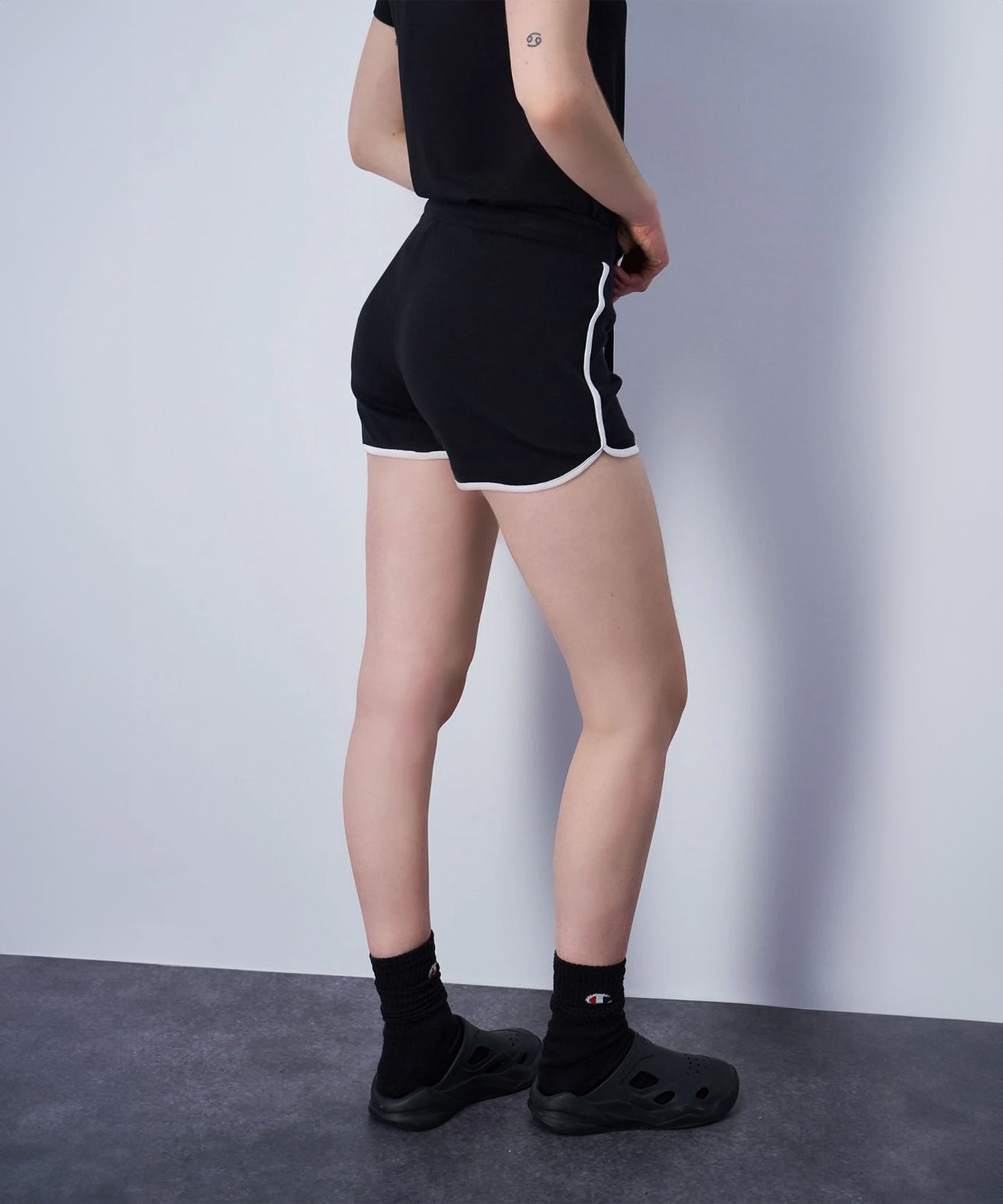 Short En Coton Champion Legacy - Noir/Blanc