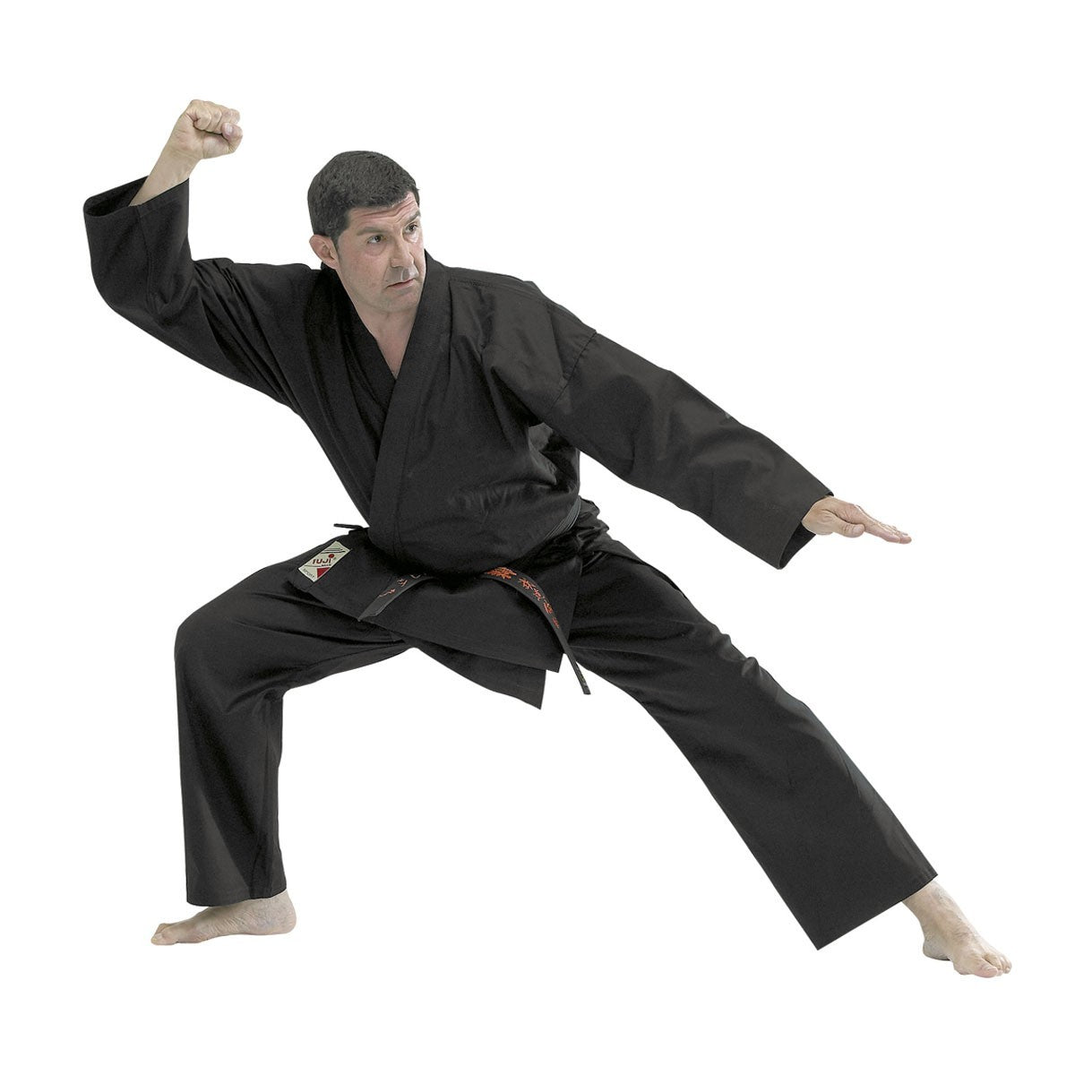 Tenue de Kempo FUJIMAE Noir Entraînement Toile Coton
