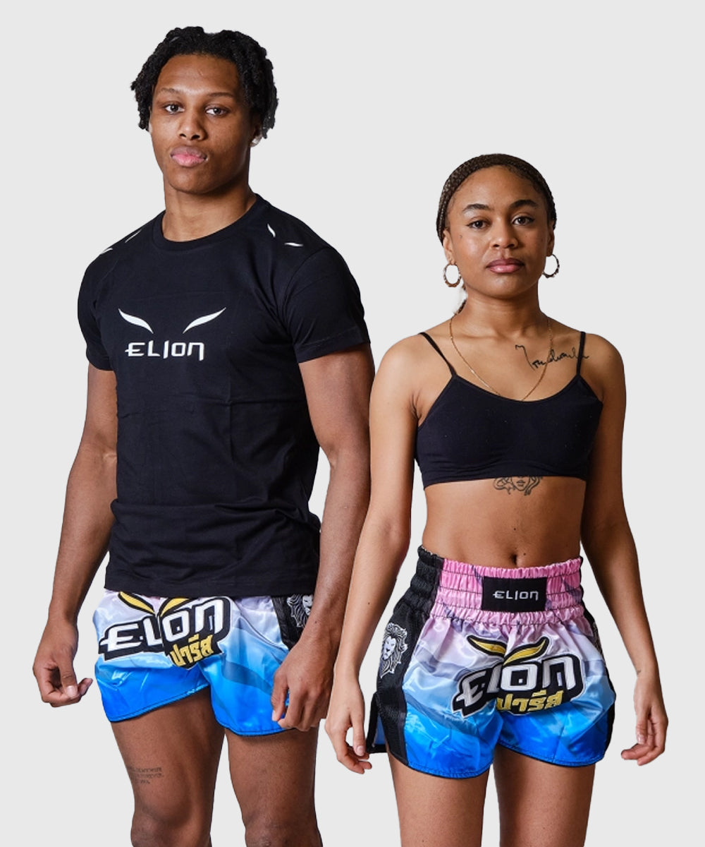 Raja Elion Muay Thai Shorts – Pink/Blue