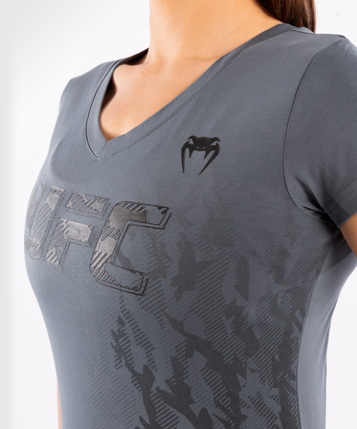 Maglia in Cotone a Maniche Corte Donna UFC Authentic Fight Week - Grigio
