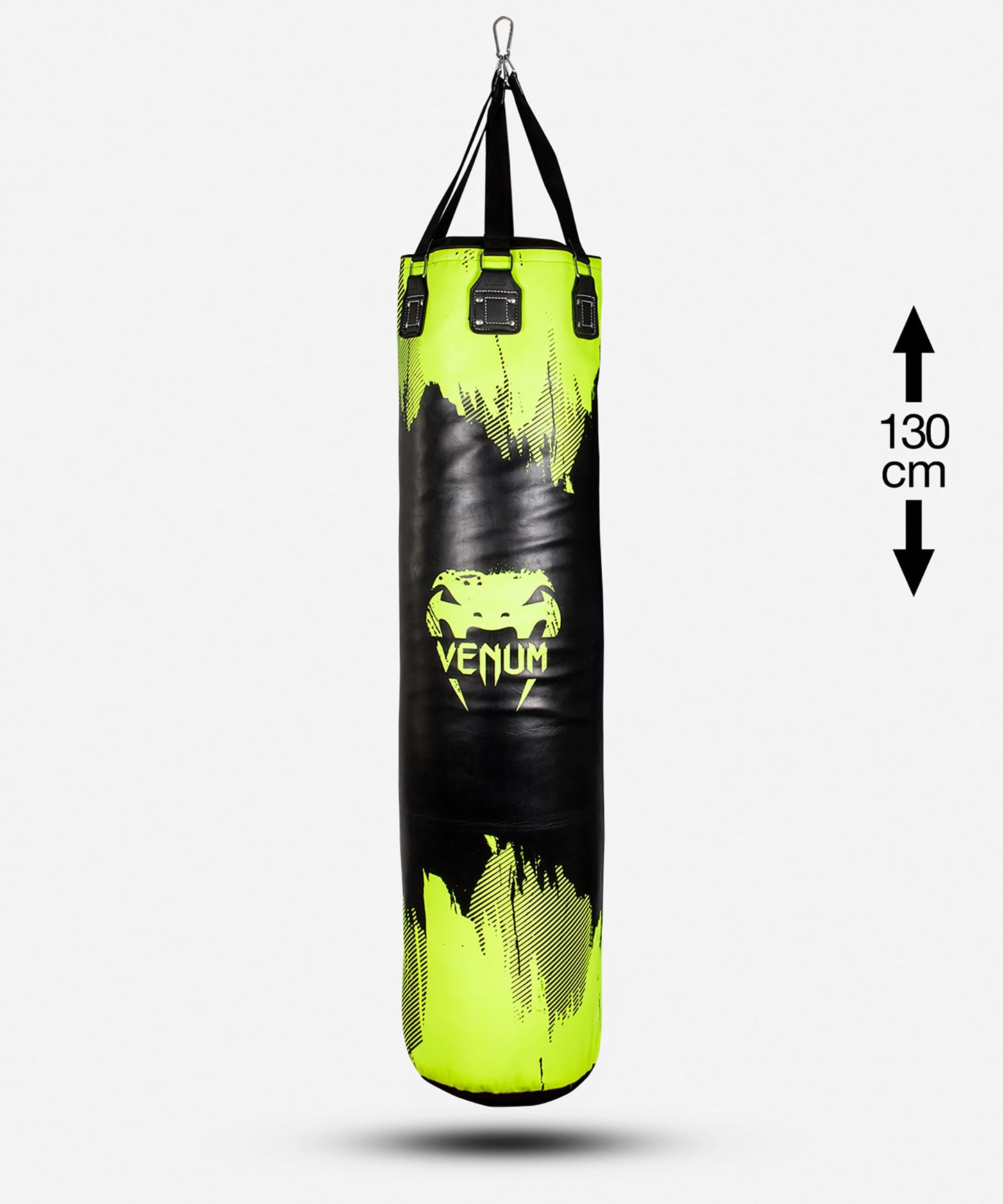 Sac de frappe Venum Hurricane 2.0 - Jaune fluo/Noir - Plein - 130 cm
