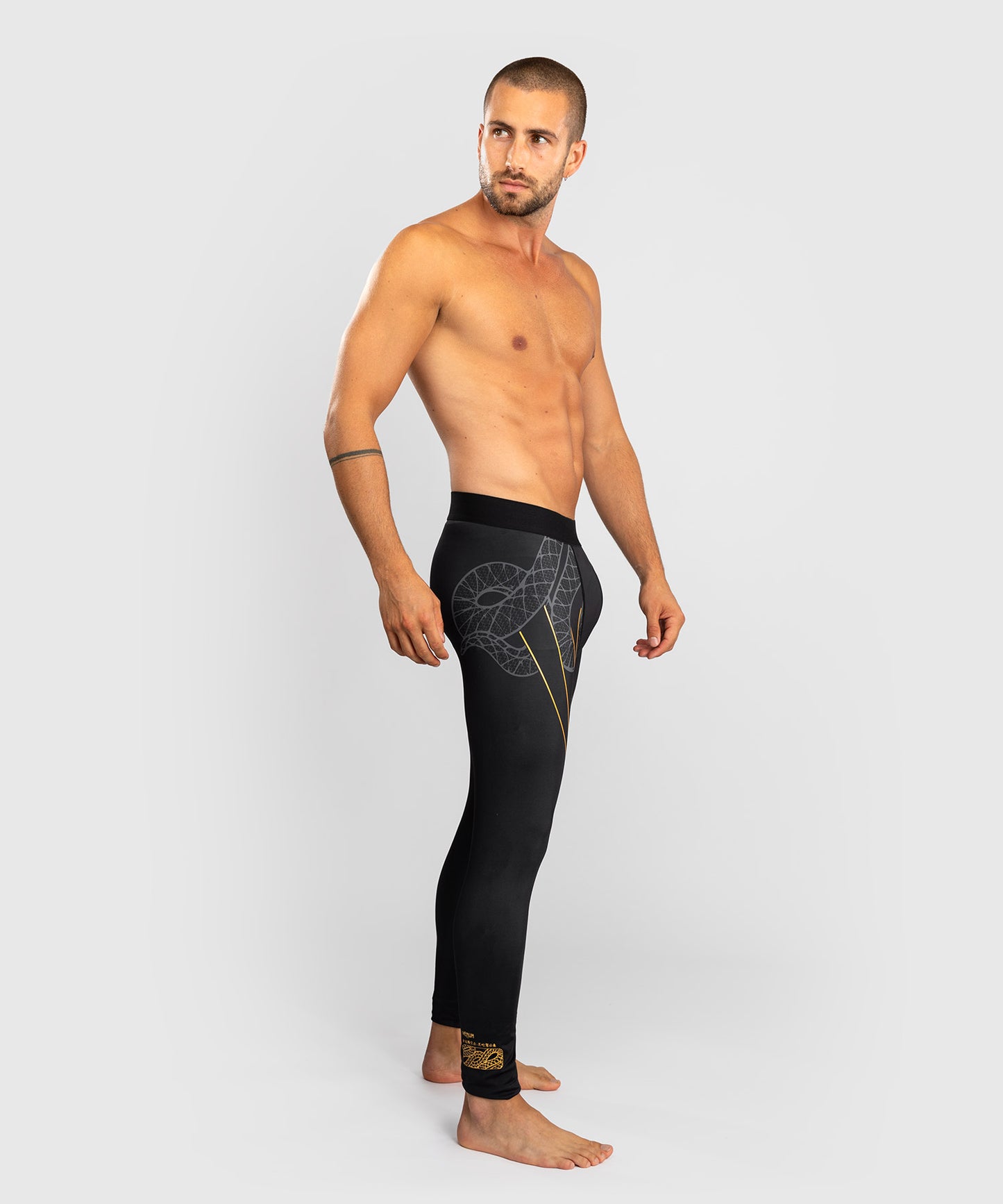 Pantalon de Compression Venum Serpenti – Noir/Argent/Or
