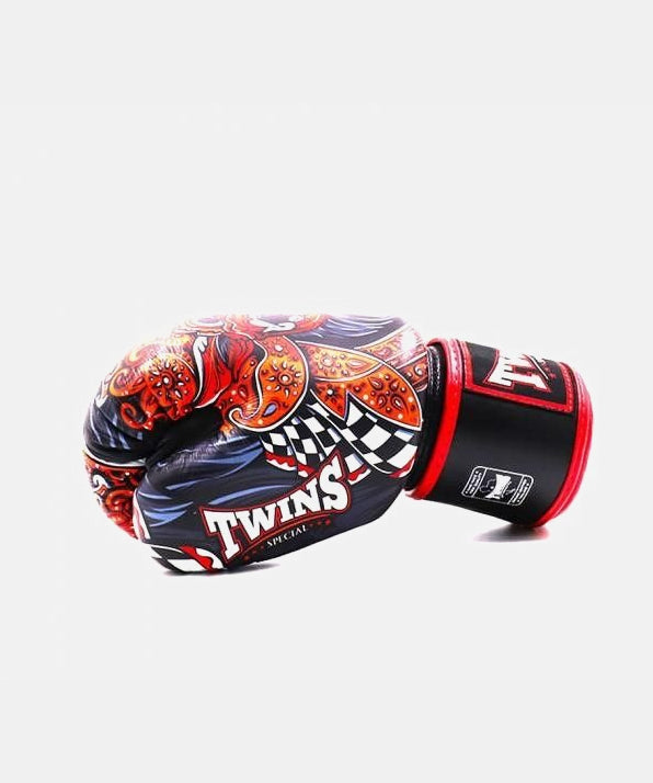 Twins FBGVL3 Barong Guantes de Boxeo - Negro/Rojo