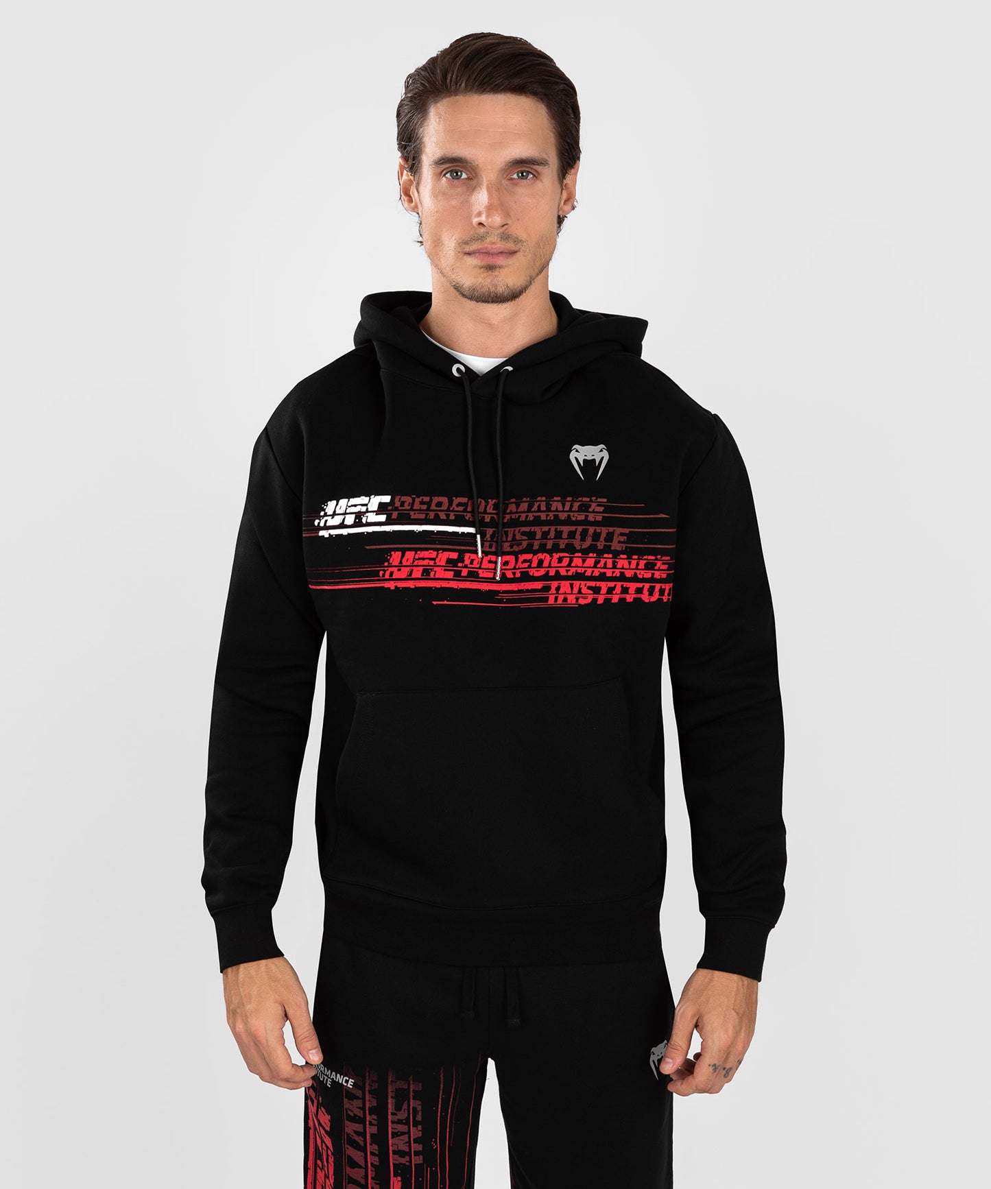 Sweatshirt à Capuche pour Hommes UFC Venum Performance Institute 2.0 - Noir/Rouge