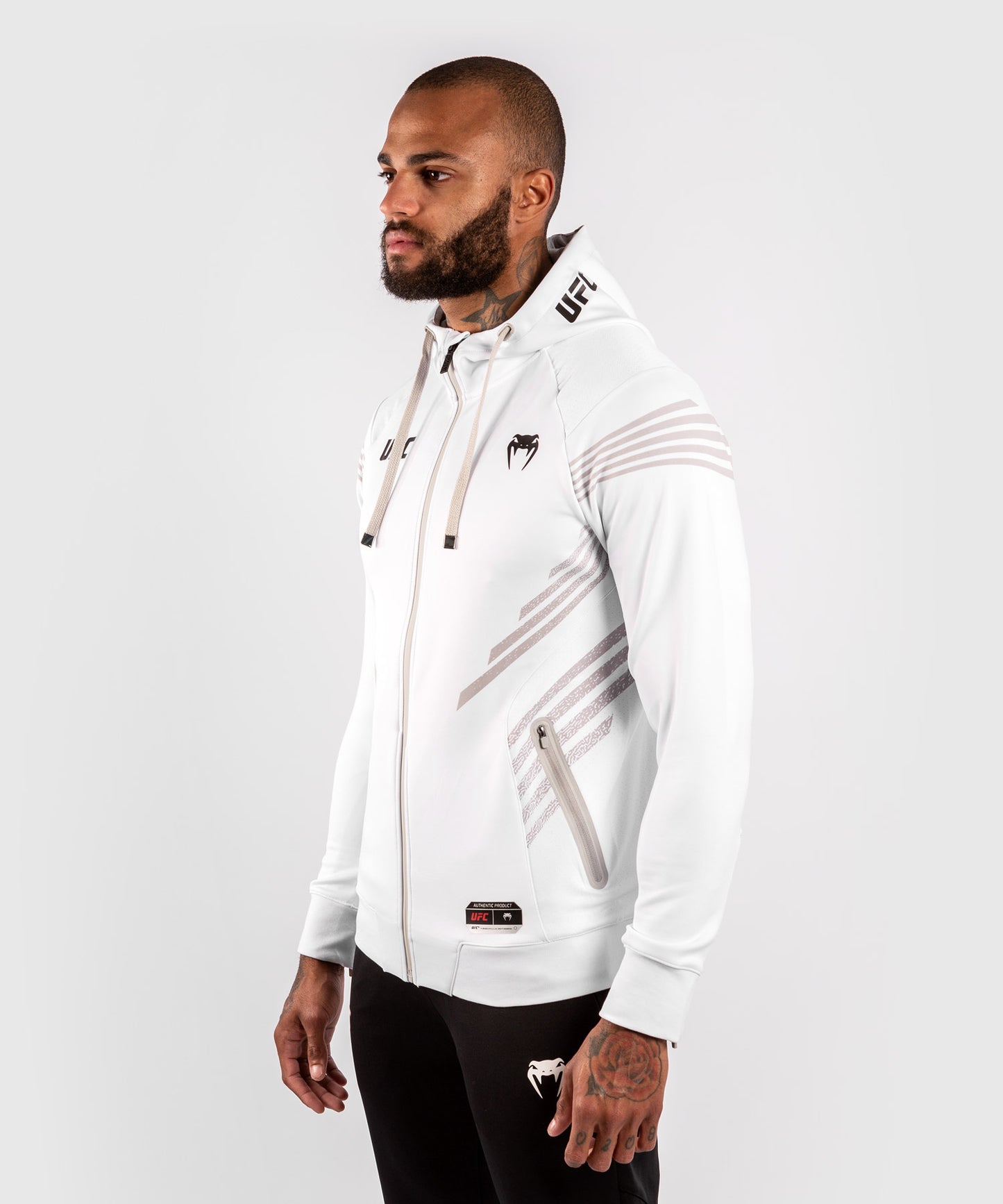 Sweatshirt à Capuche Homme UFC Venum Authentic Fight Night - Blanc