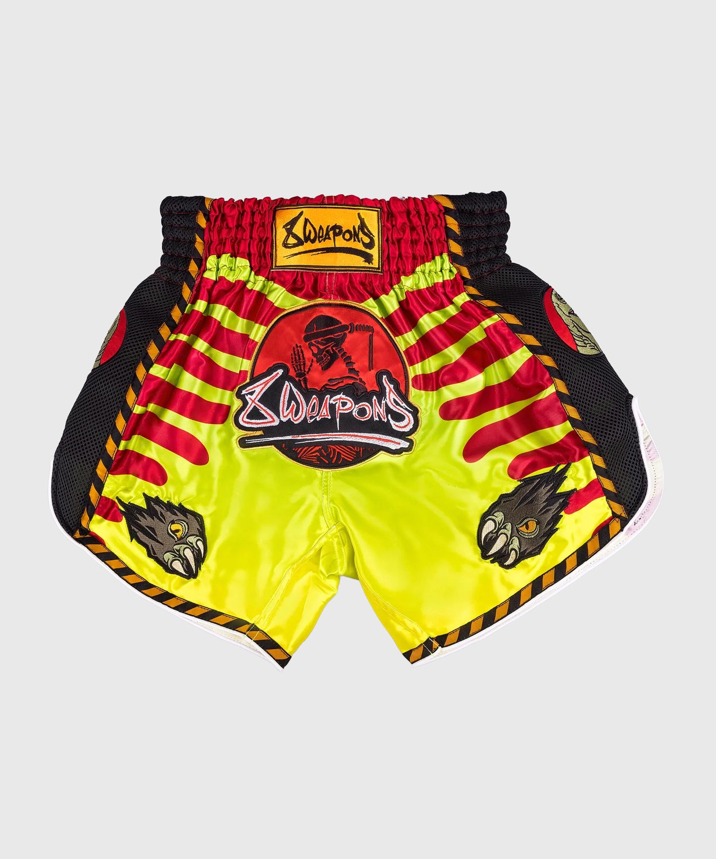 Short De Muay Thai 8 Weapons Jurassic - Vert/Rouge