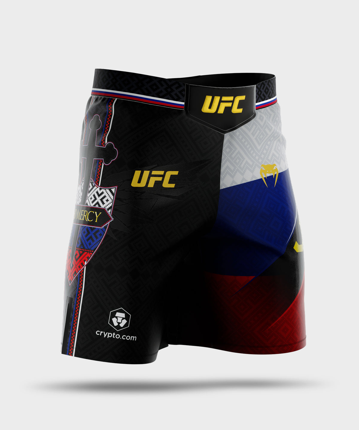 Venum UFC Unrivaled by Venum Petr Yan Men's Long Fit Fight Shorts – Black