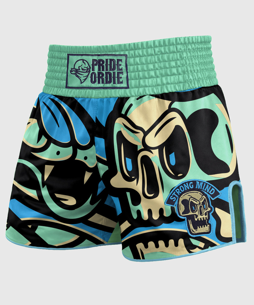 Pride Or Die Cold Instinct Muay Thai Shorts - Blue