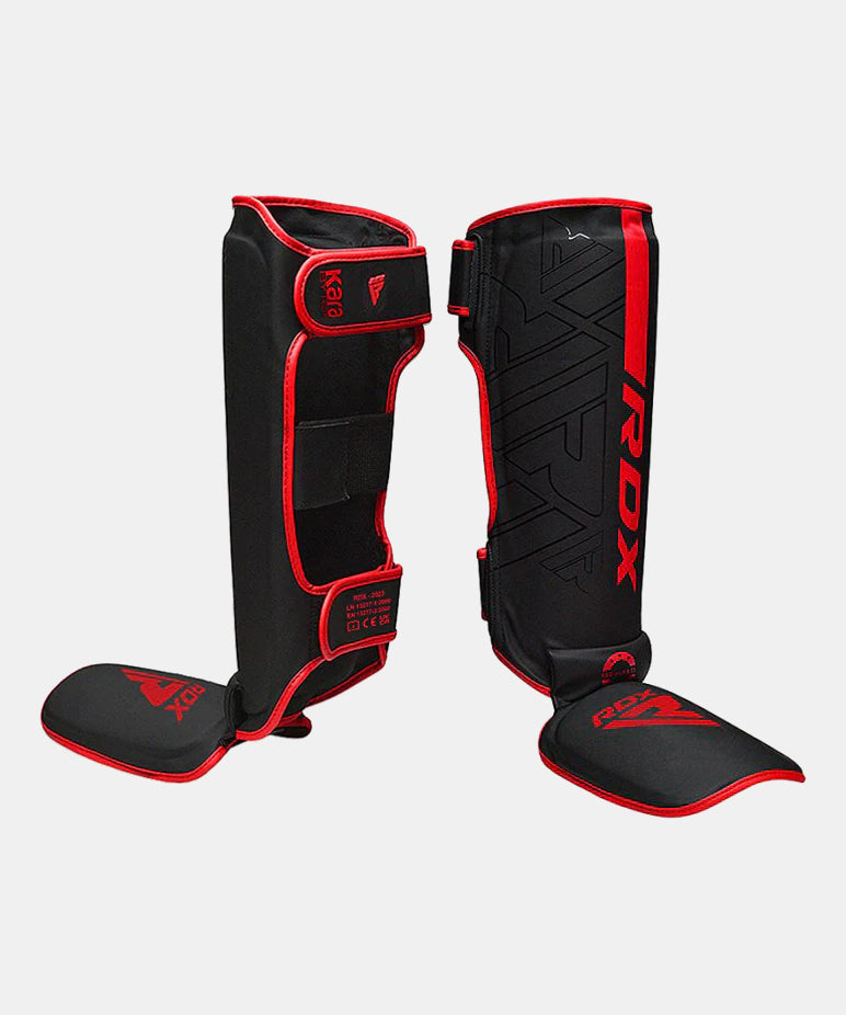 RDX F6 Kara Espinilleras - Negro/Rojo