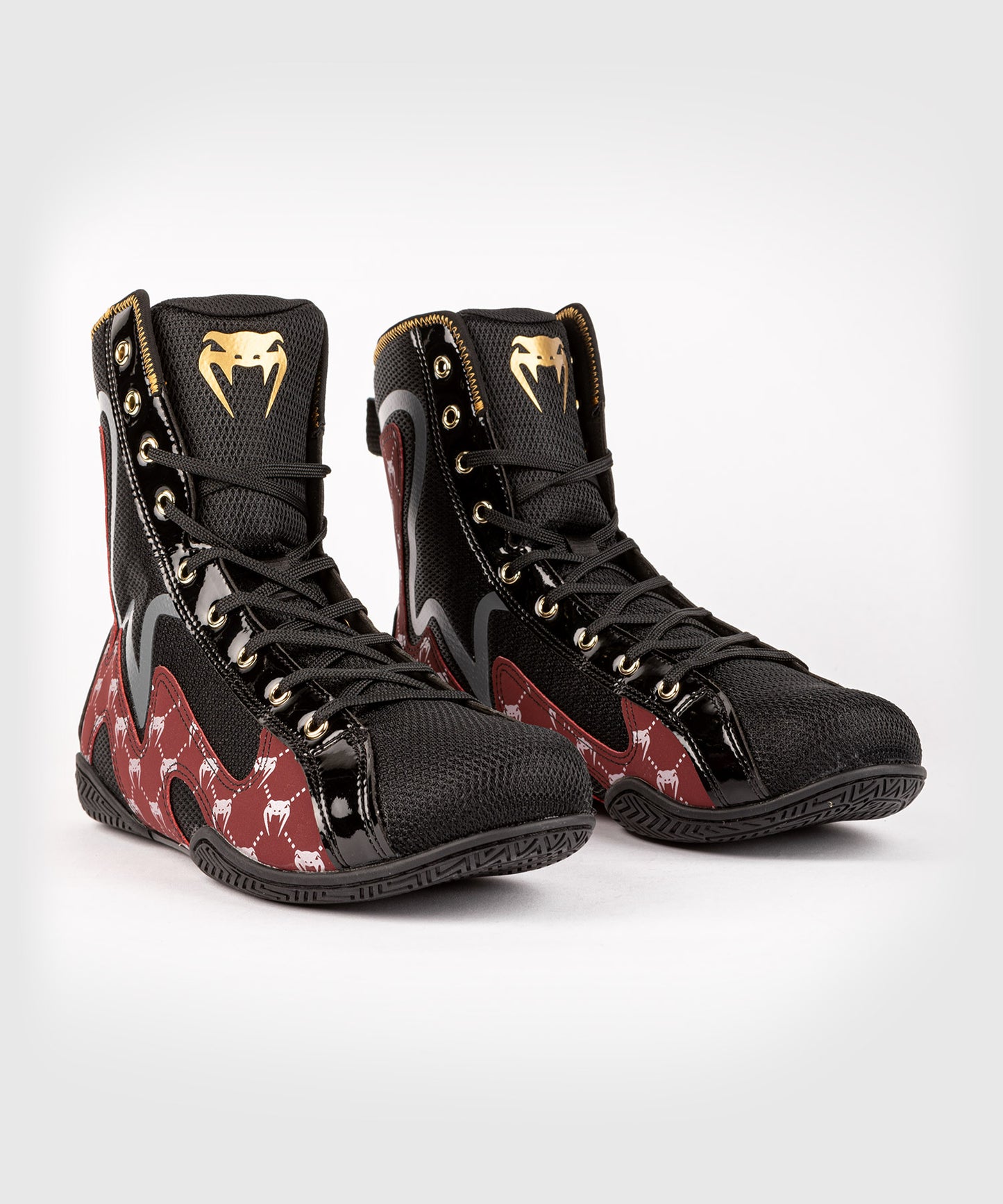 Venum Elite Evo Monogram Boxing Schuh - Schwarz/Bordeaux