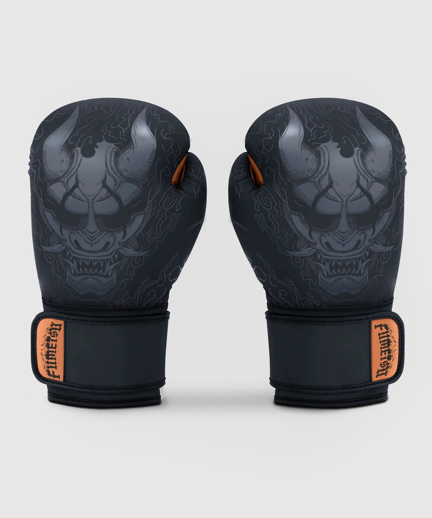 Fumetsu Oni Boxing Gloves - Black/Grey/Bronze