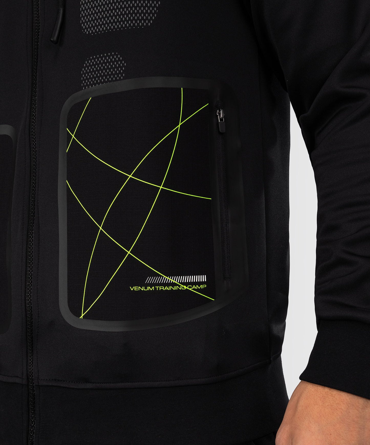 Venum Training Camp 4.0 Hooded Zipper - Schwarz/Grün Fluo