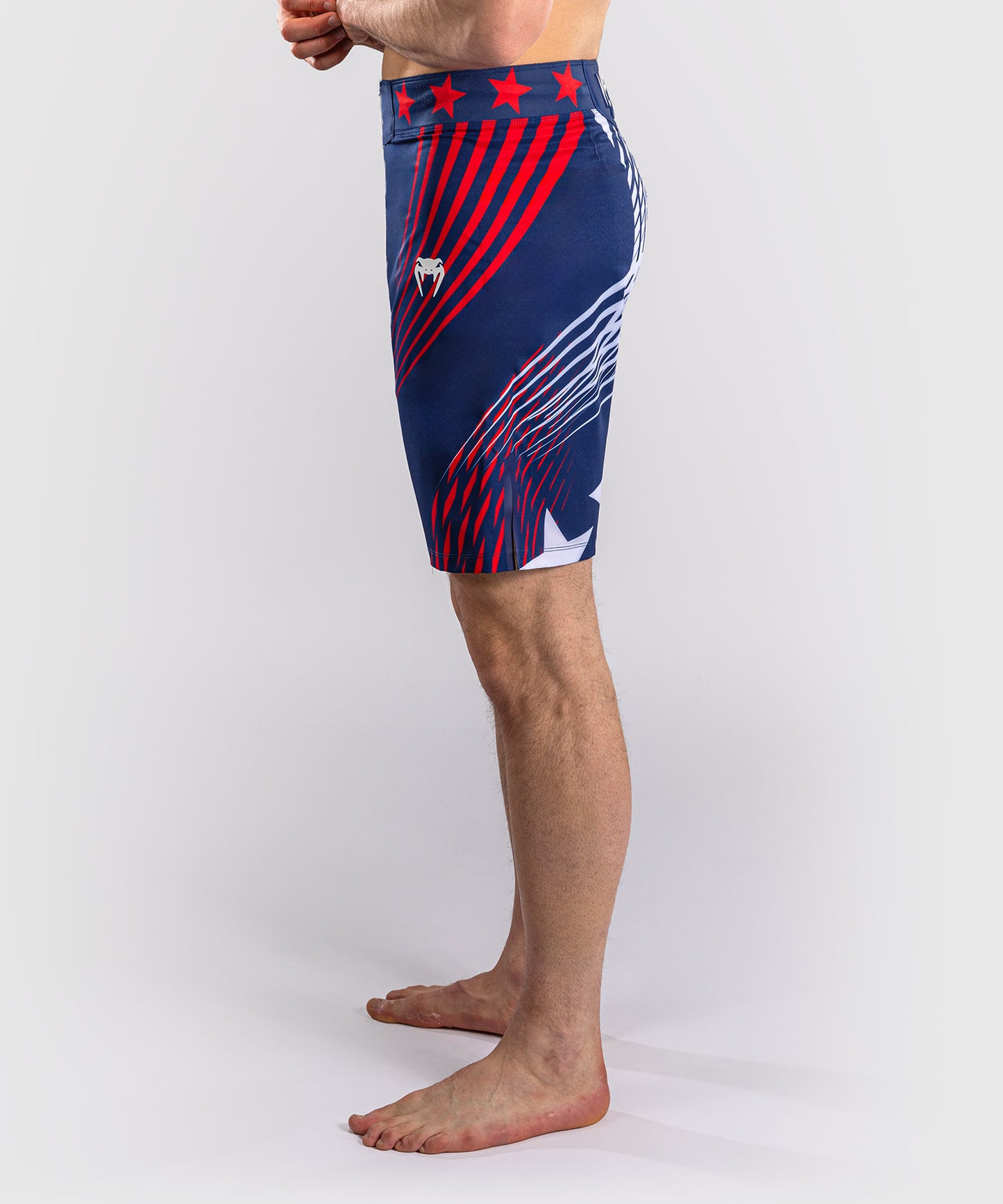 Men's Official UFC Freedom 250 by Venum Blue Authentic Fight Night Long Fit Fight Short