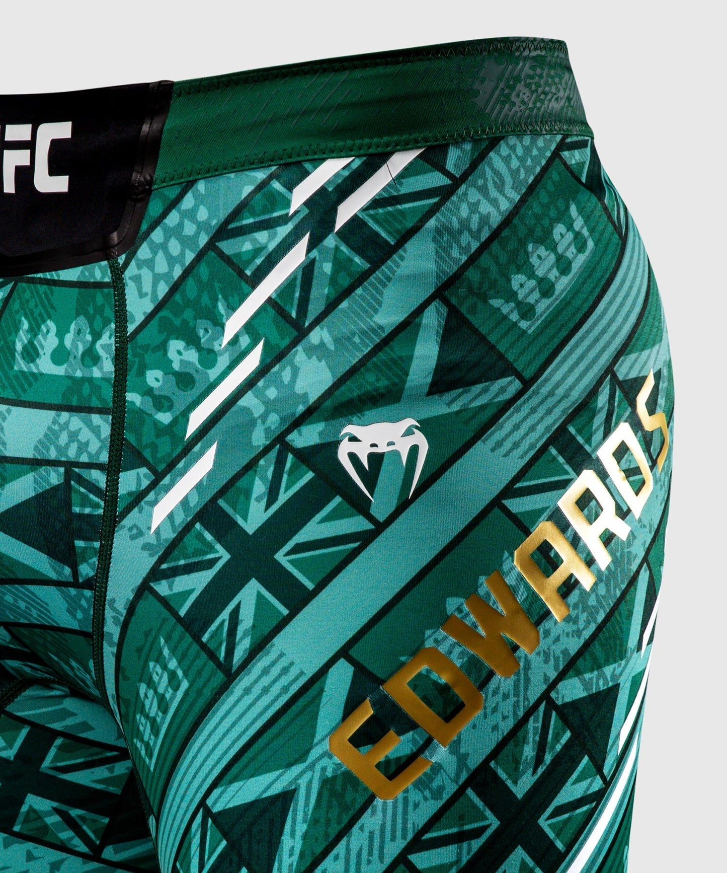 UFC Unrivaled by Venum Leon Edwards Men's Compression Short - Green