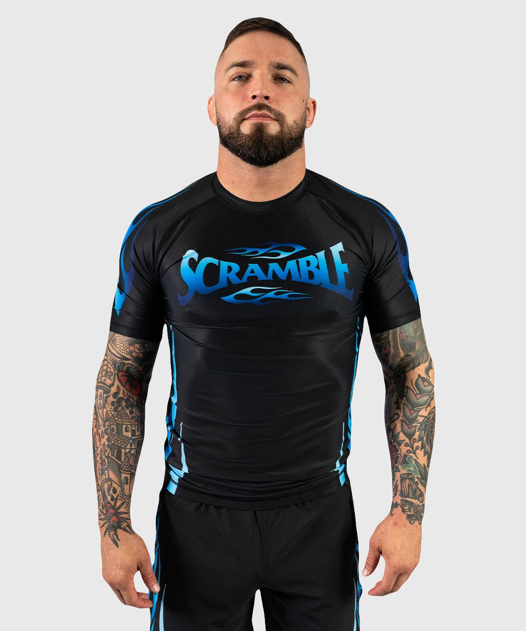 Rashguard À Manches Courtes Scramble 1998 Ice - Noir/Bleu