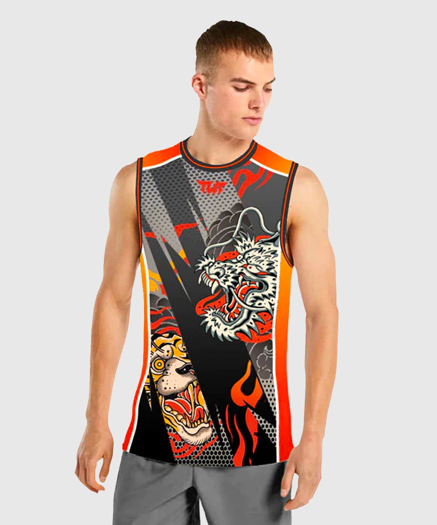 Tank Top Tuff Japanese Yin-Yang - Noir