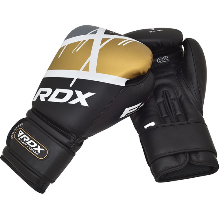 RDX F7 EGO Boxing Gloves – Black/Gold