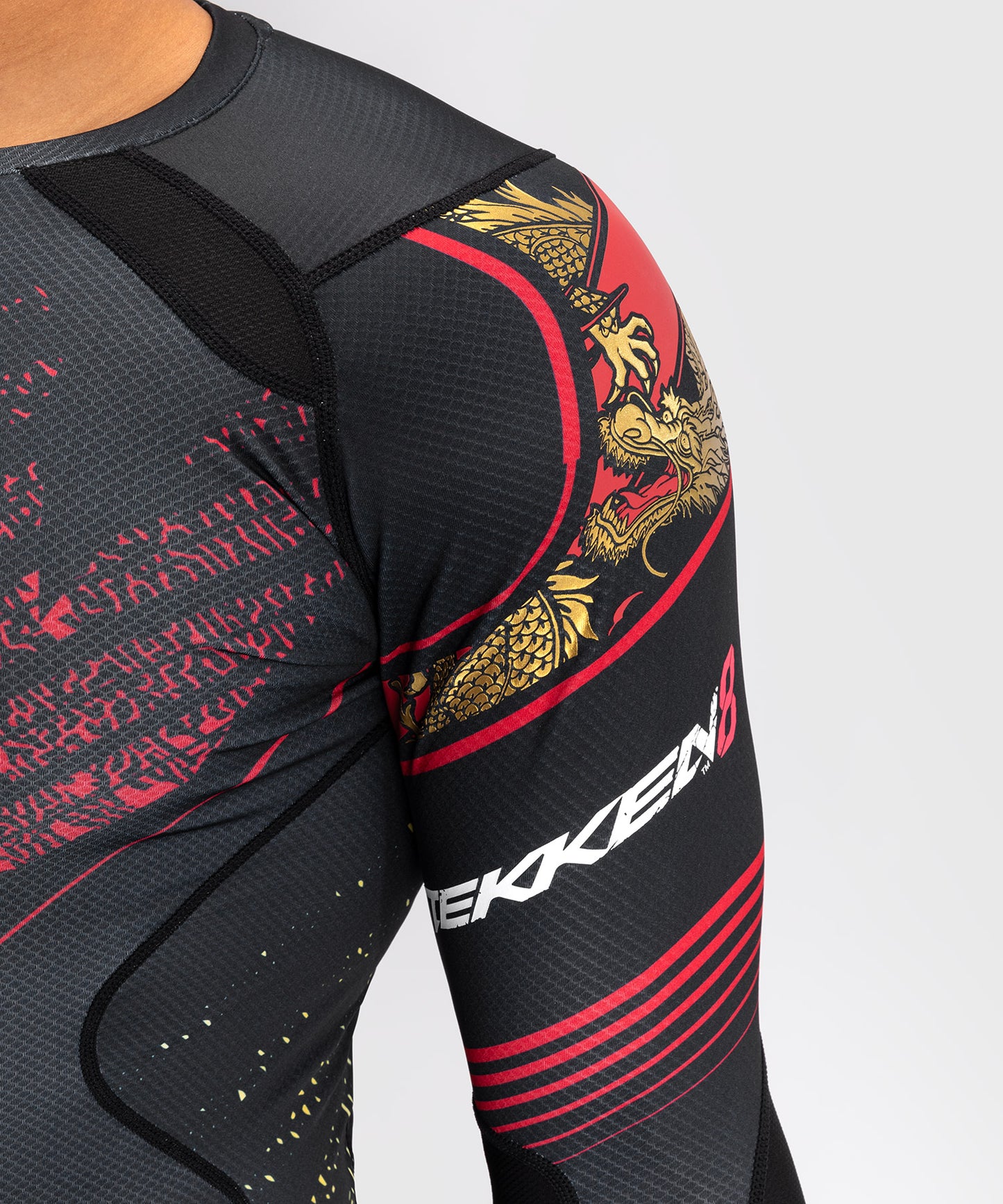Rashguard Venum x Tekken 8 - Marshall Law - Black/Red/Gold