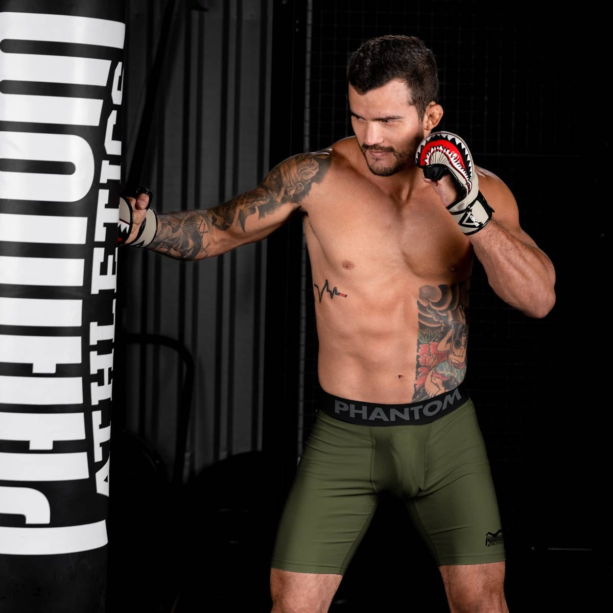 Short De Vale Tudo Phantom Athletics Apex - Kaki
