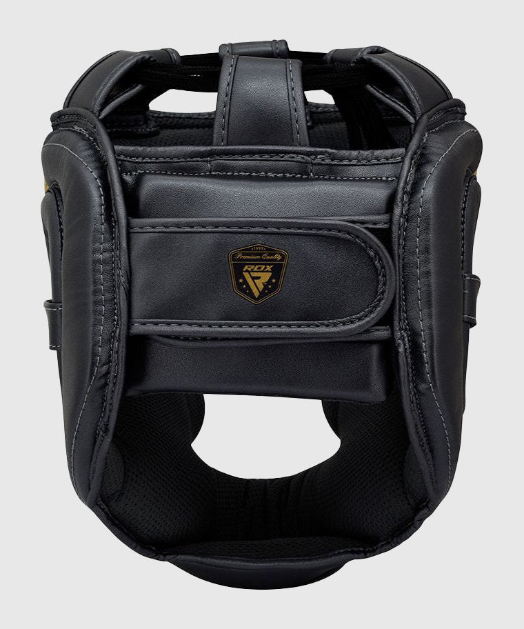 Casque de boxe RDX Sports Aura T-17 - Noir/Blanc/Or