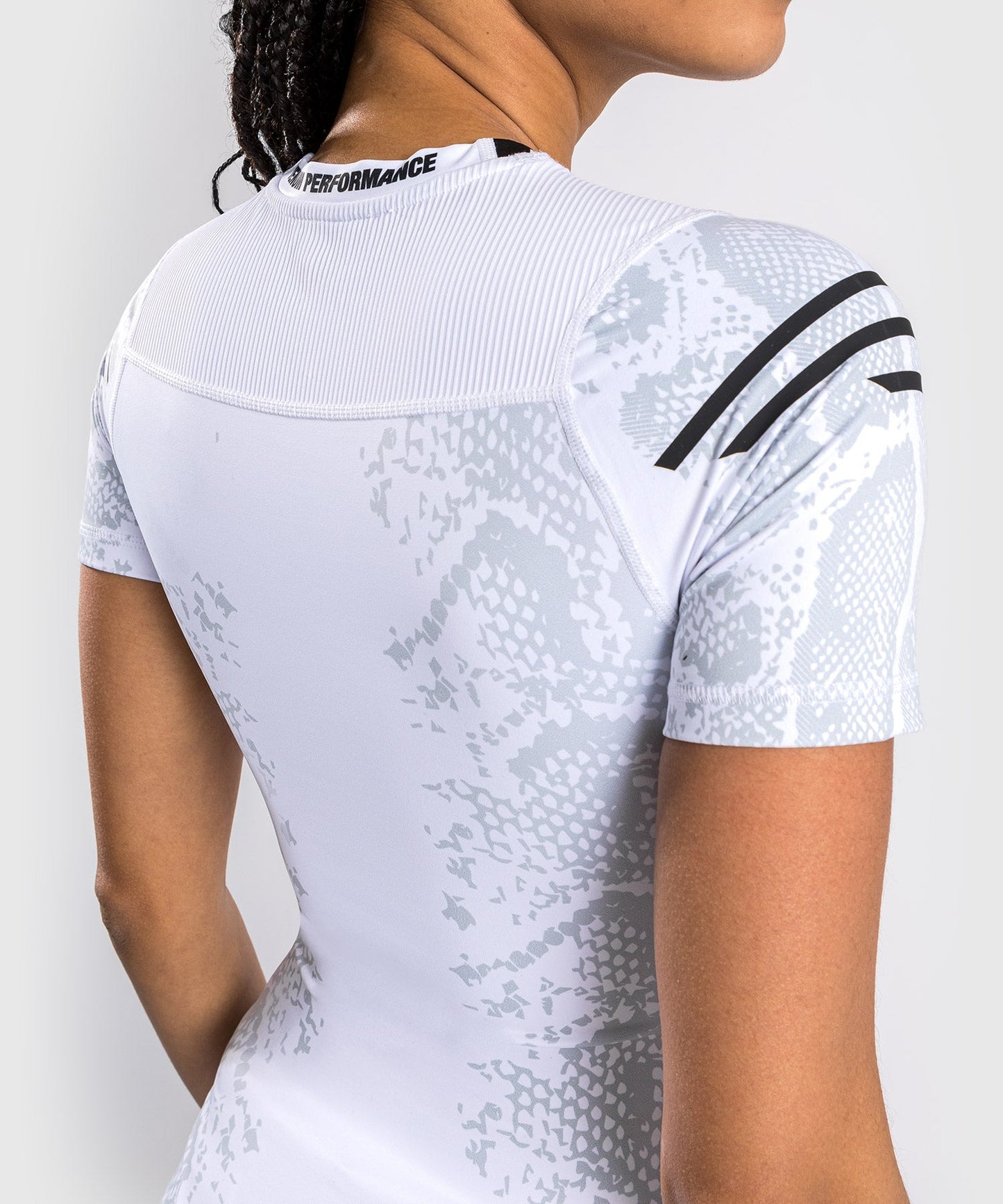 Women's UFC Authentic Adrenaline Fight Night Short Sleeve Rashguard By Venum - White
