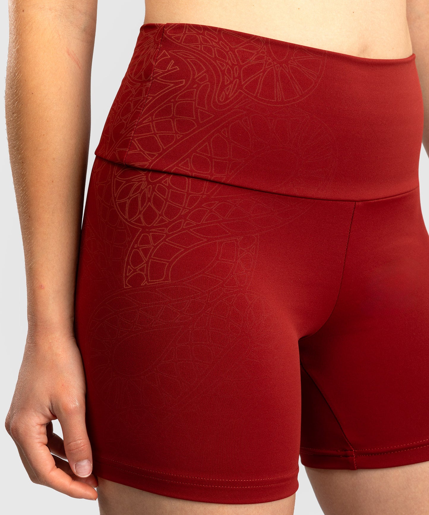 Short de Compression pour Femmes Venum Serpenti – Bordeaux/Ivoire