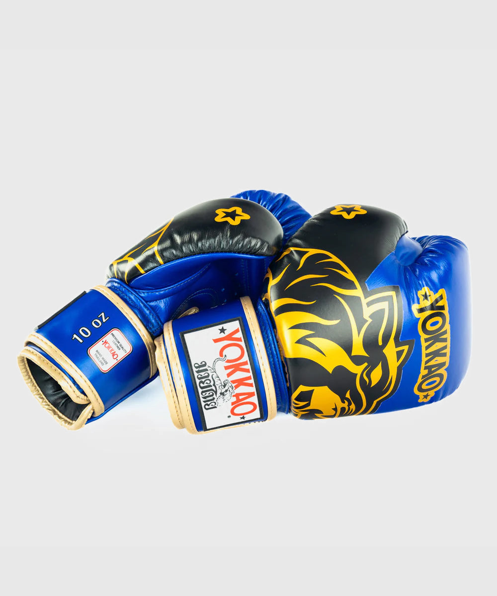 Yokkao Original Gold Boxing Gloves - Blue