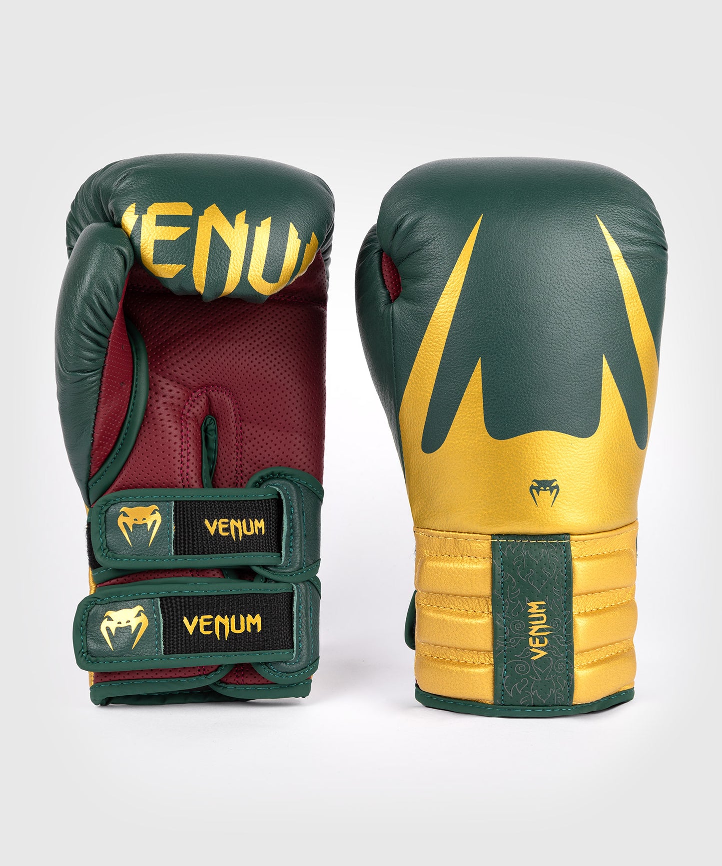 Venum Reverso Boxing Gloves - Emerald / Gold