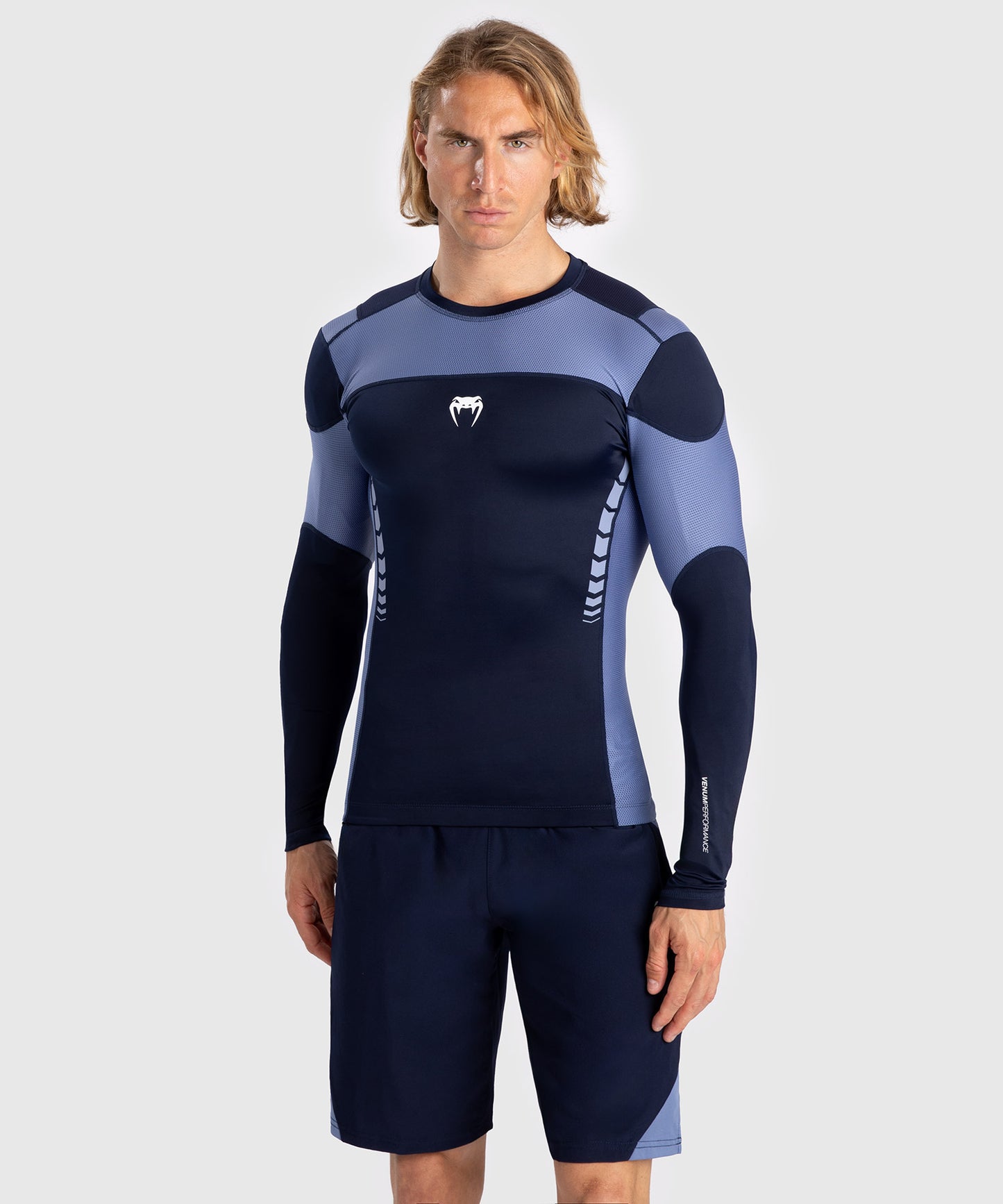Venum Tempest Rashguard De Manga Larga para Hombre - Azul Marino/Azul