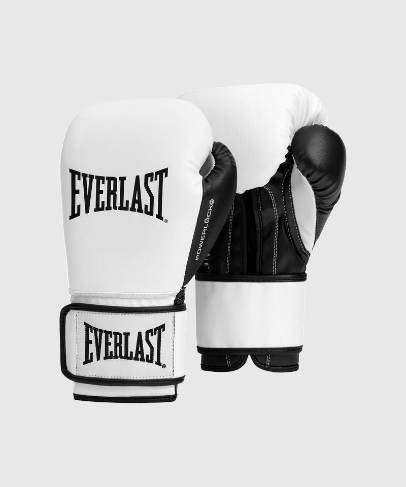 Gants de boxe Everlast Powerlock OG Training - Blanc/Noir