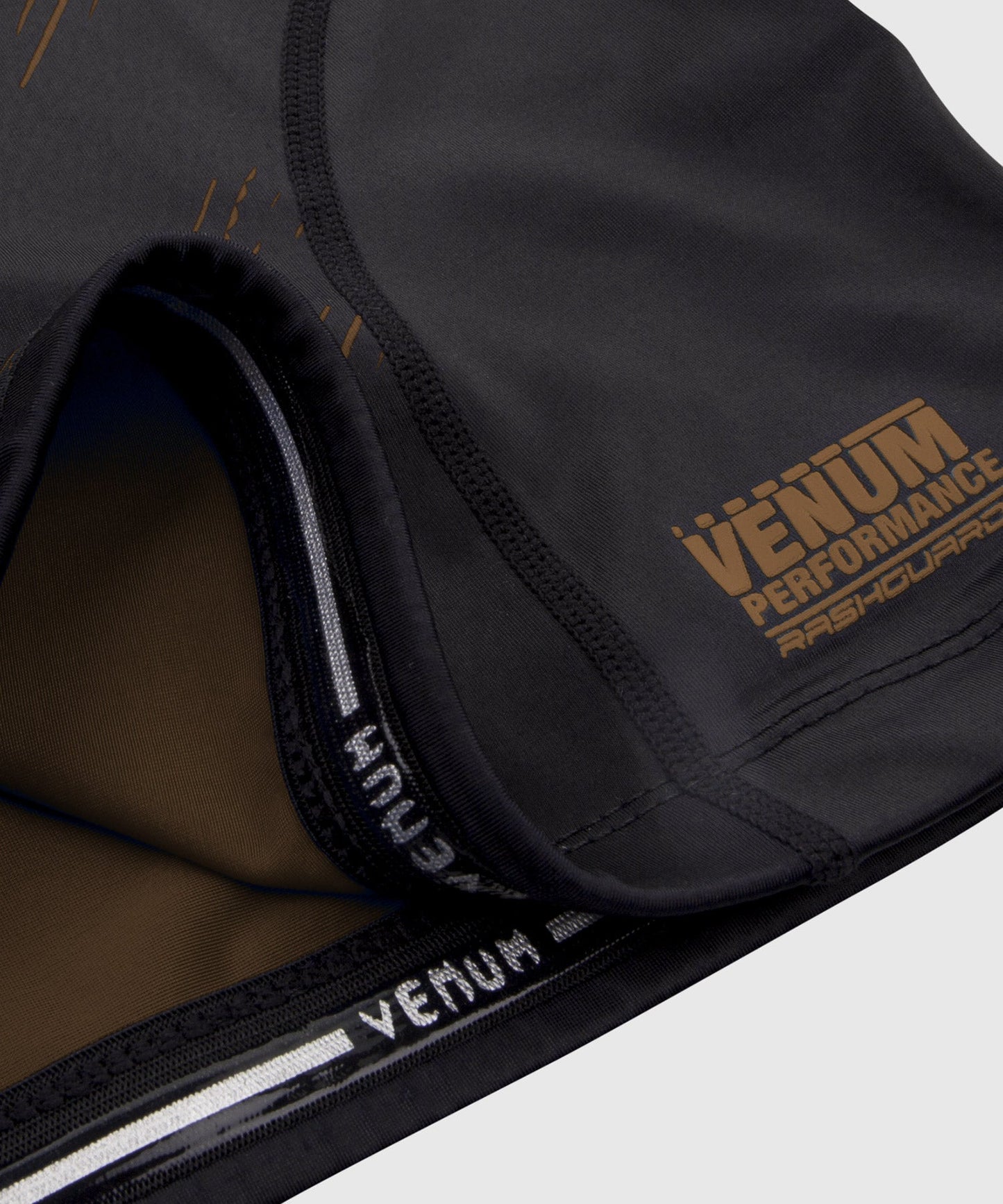 Rashguard Venum NoGi 2.0 - IBJJF Approved Short Sleeve - Black/Brown