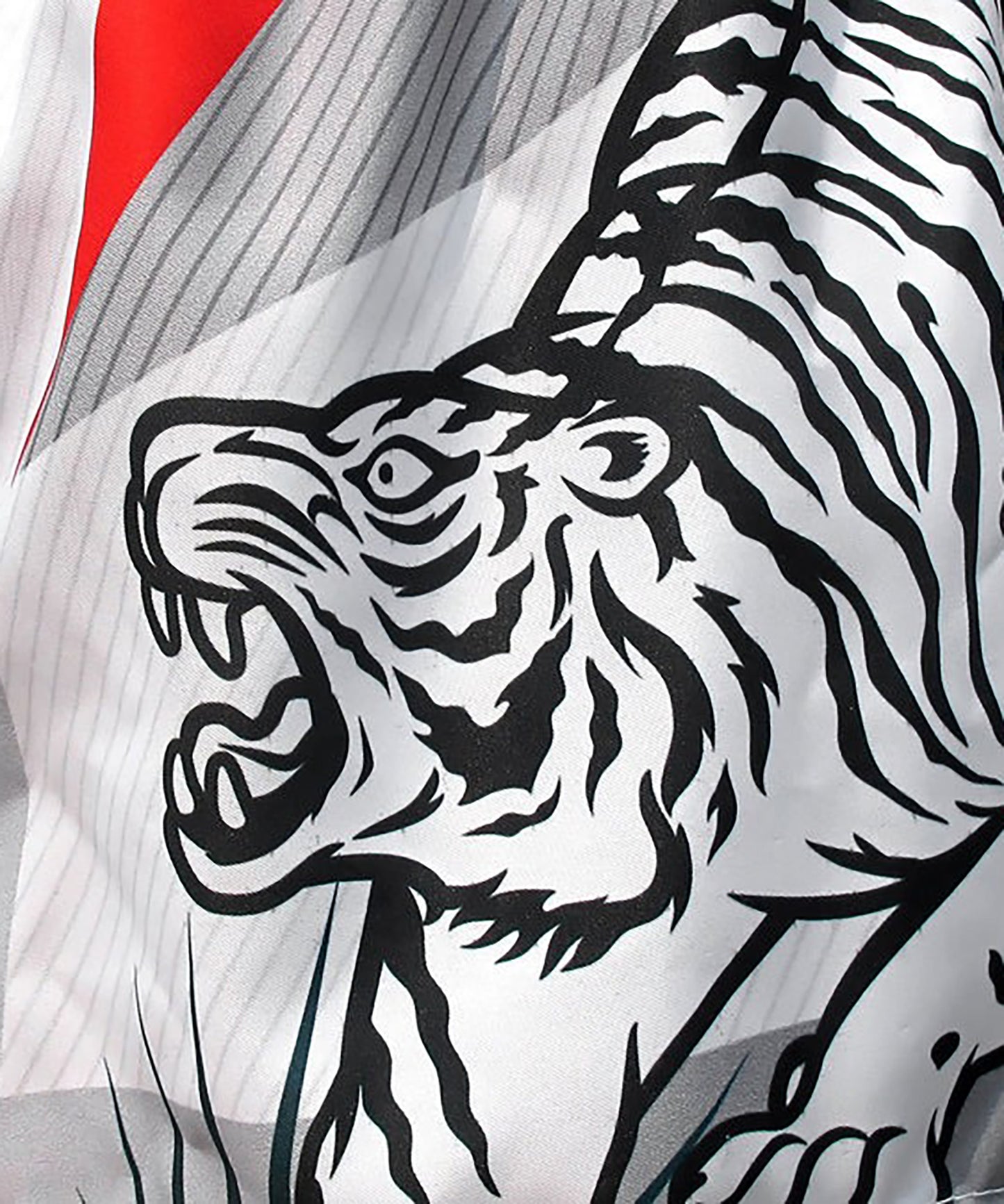 Tuff White Tiger Muay Thai Shorts - Weiß