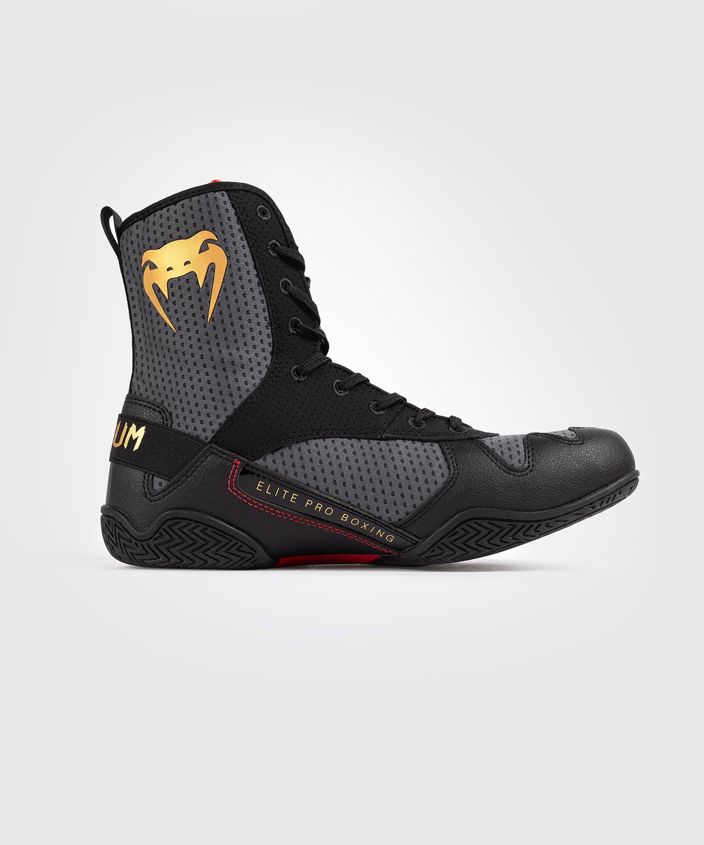 Venum Elite Zapatillas de Boxeo - Gris Tormenta/Oro