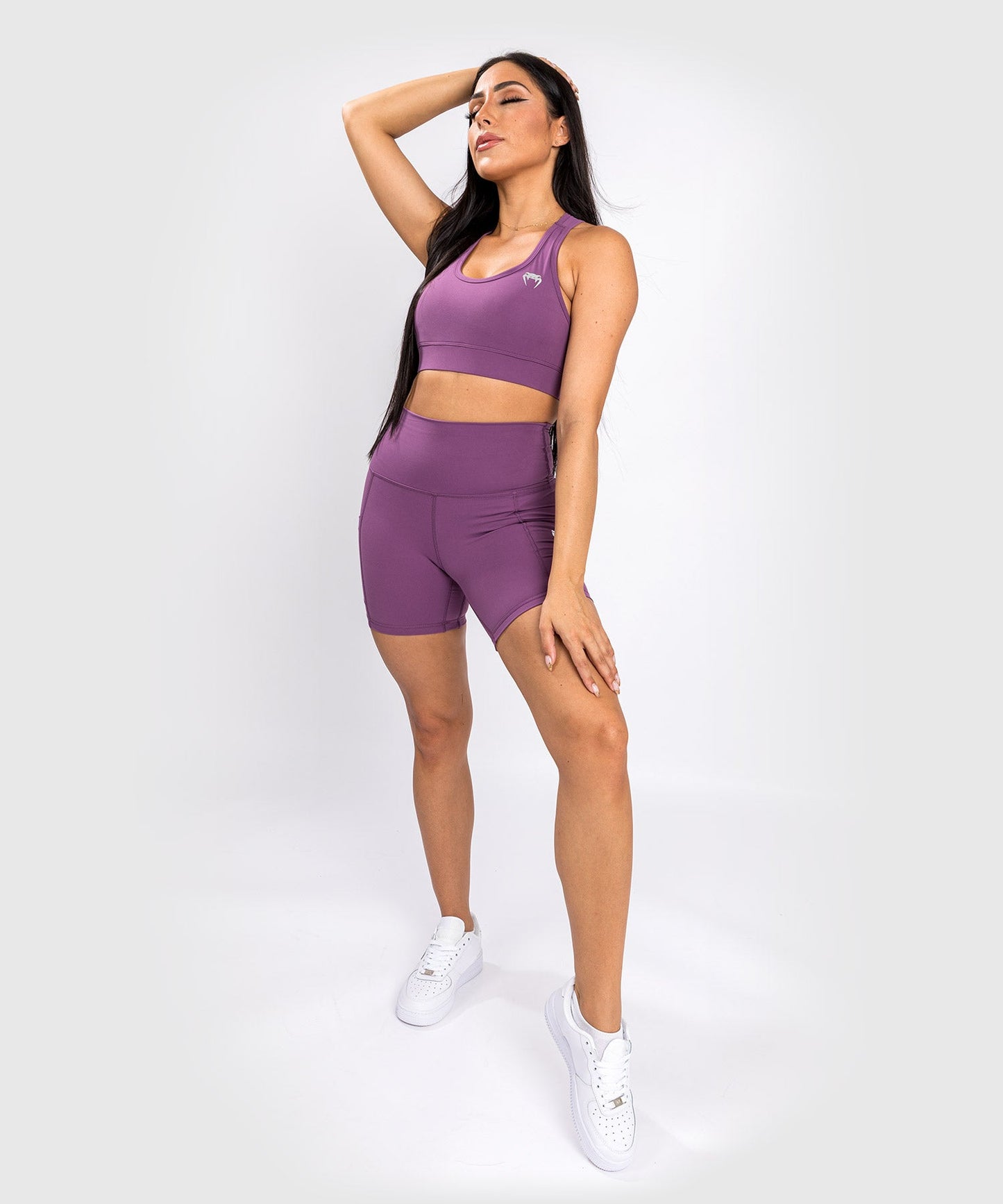 Venum Essential Medium Impact Bra - Dark Orchid/Brushed Silver