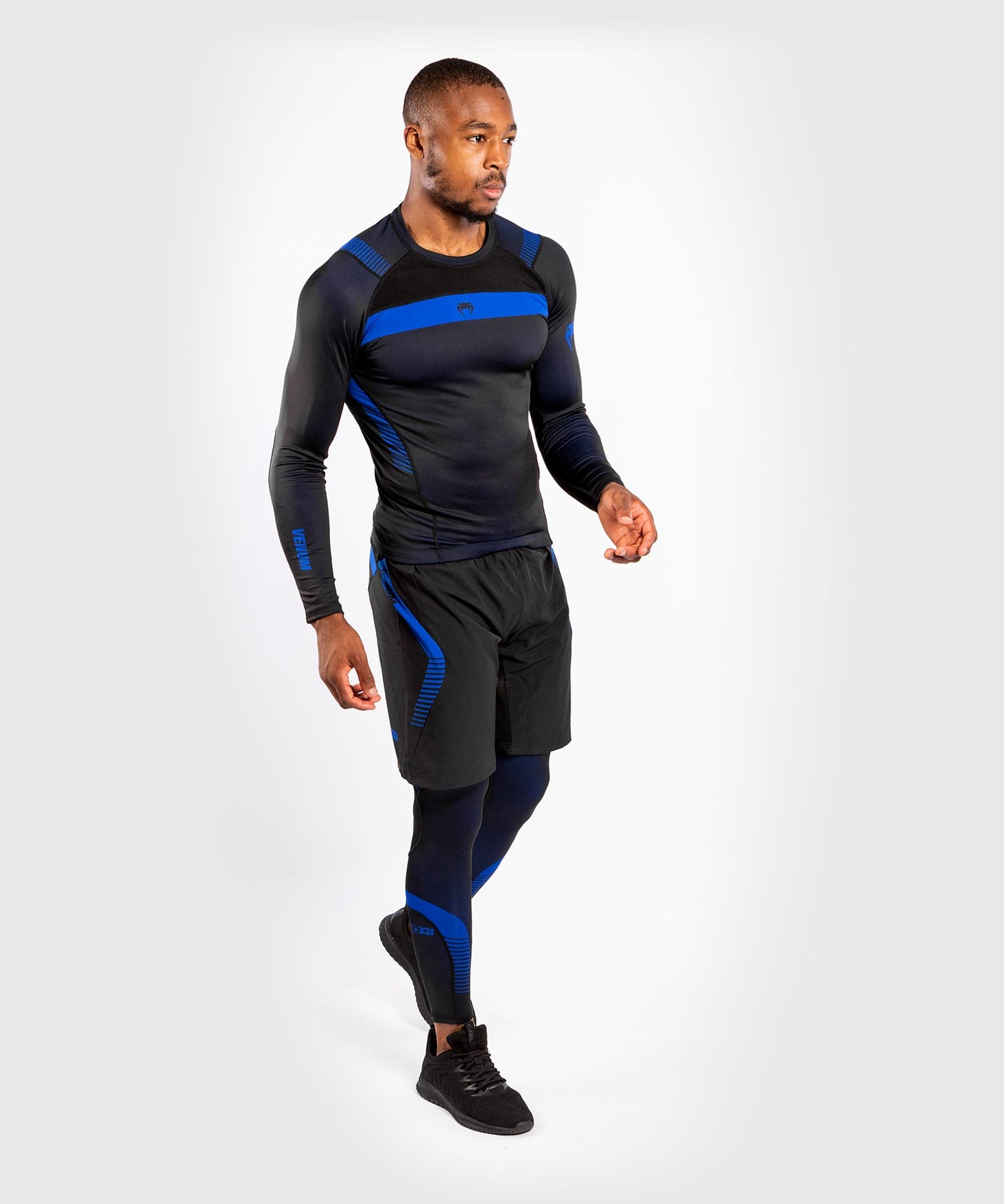 T-shirt de Compression Venum NoGi 3.0 - Manches Longues - Noir/Bleu