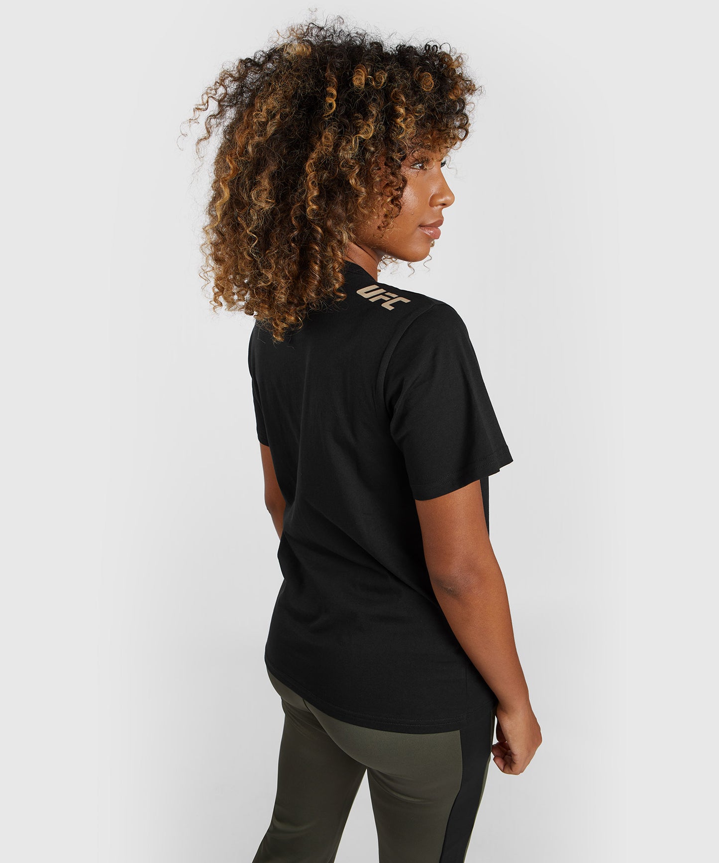 T-shirt à manches courtes en coton pour Femmes UFC Adrenaline by Venum Fight Week - Noir