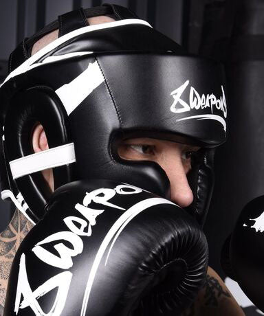 Casque de Boxe - 8 Weapons Unlimited - Noir/Blanc