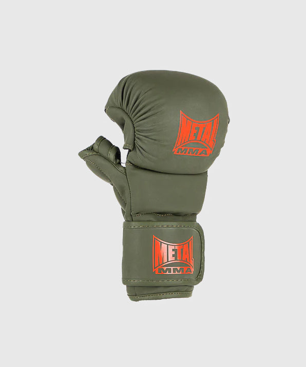 The Shell Sparring Metal Boxing Mma Gloves - Olive