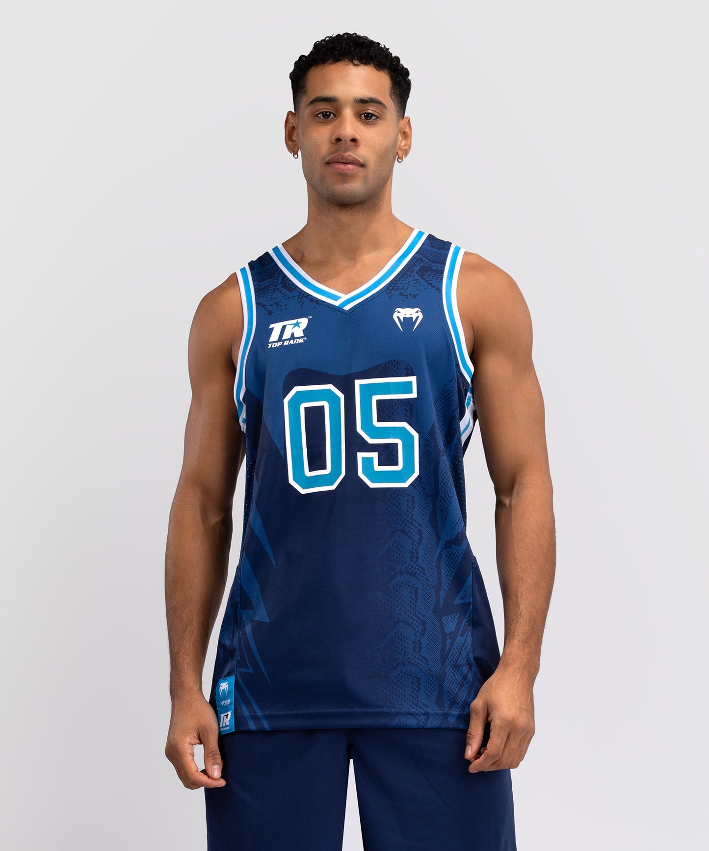 Maillot de Basket Venum x Top Rank Original pour Hommes - Bleu Marine