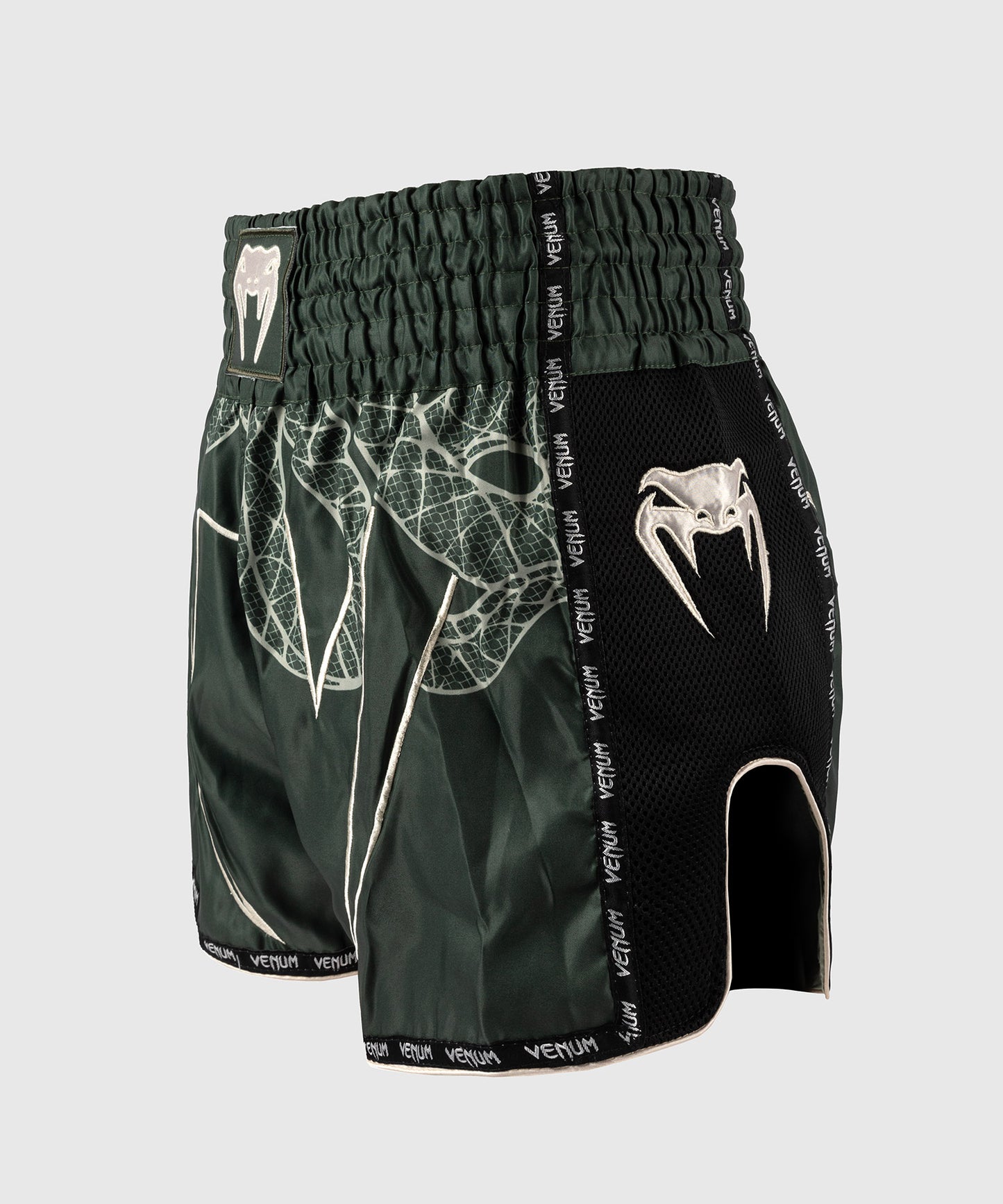 Short de Muay Thai Venum Serpenti – Kaki/Bronze/Ivoire