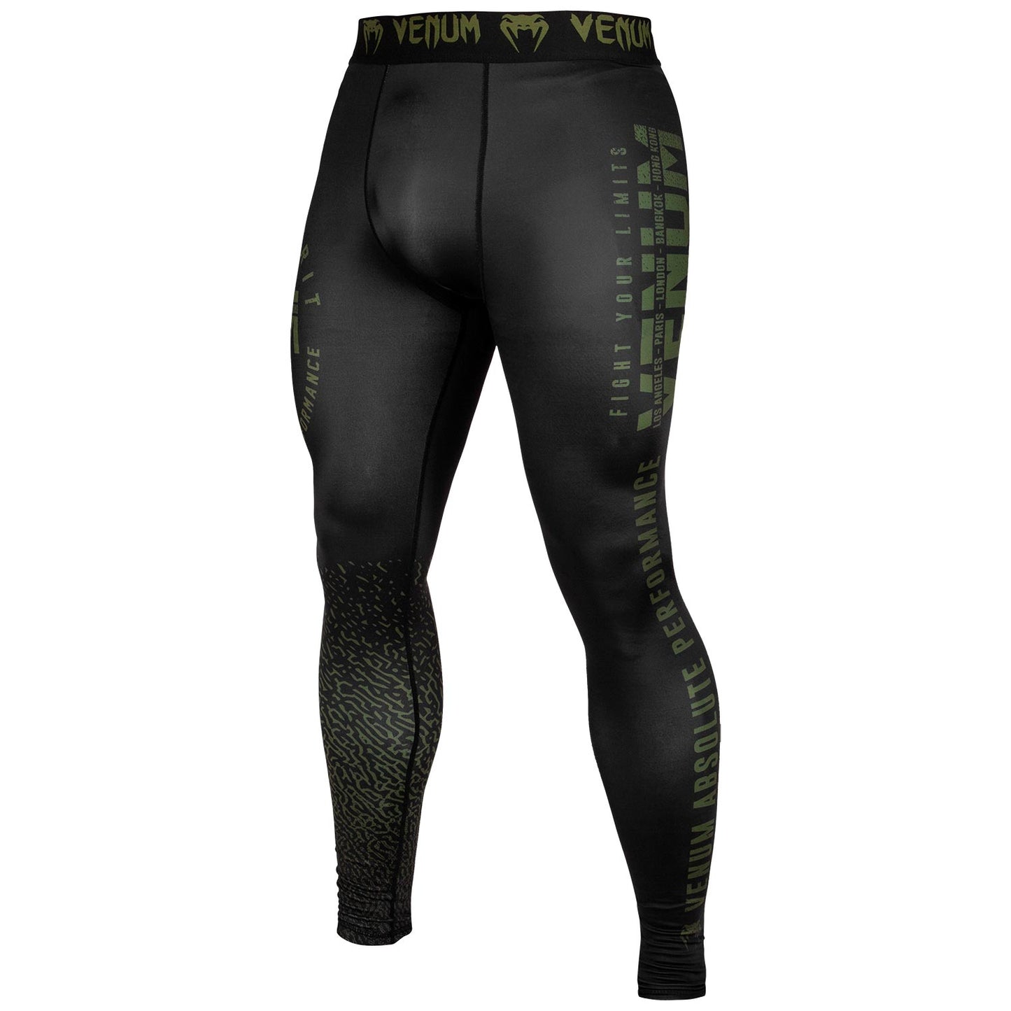 Venum Signature Compression Tights - Black/Khaki - Exclusive
